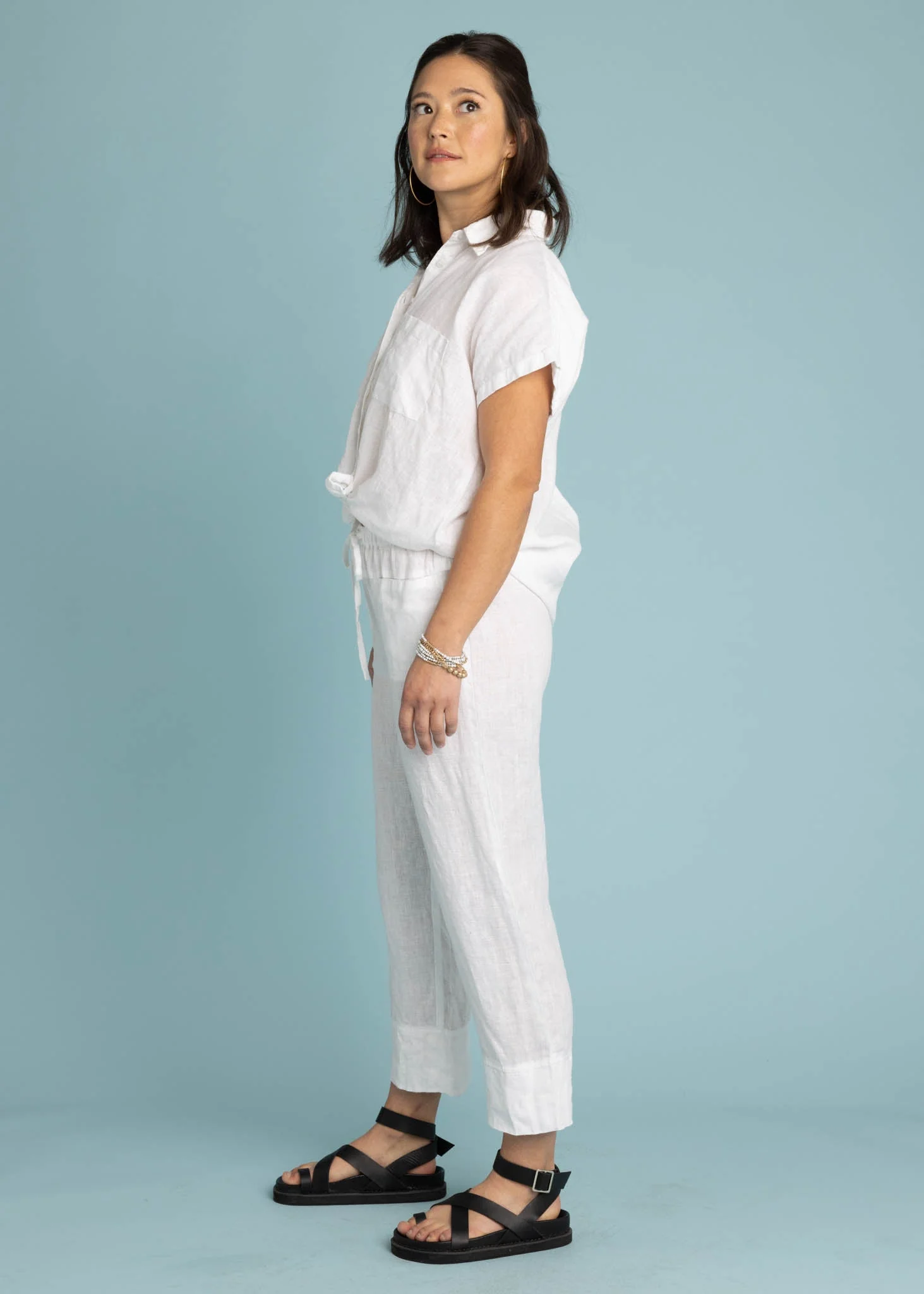 Marina Pant - Linen Creme White - Image 5