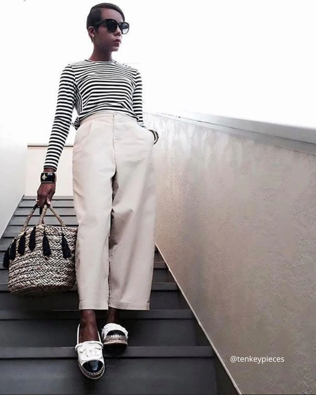 Marinière Black and White Striped Tee - Image 4
