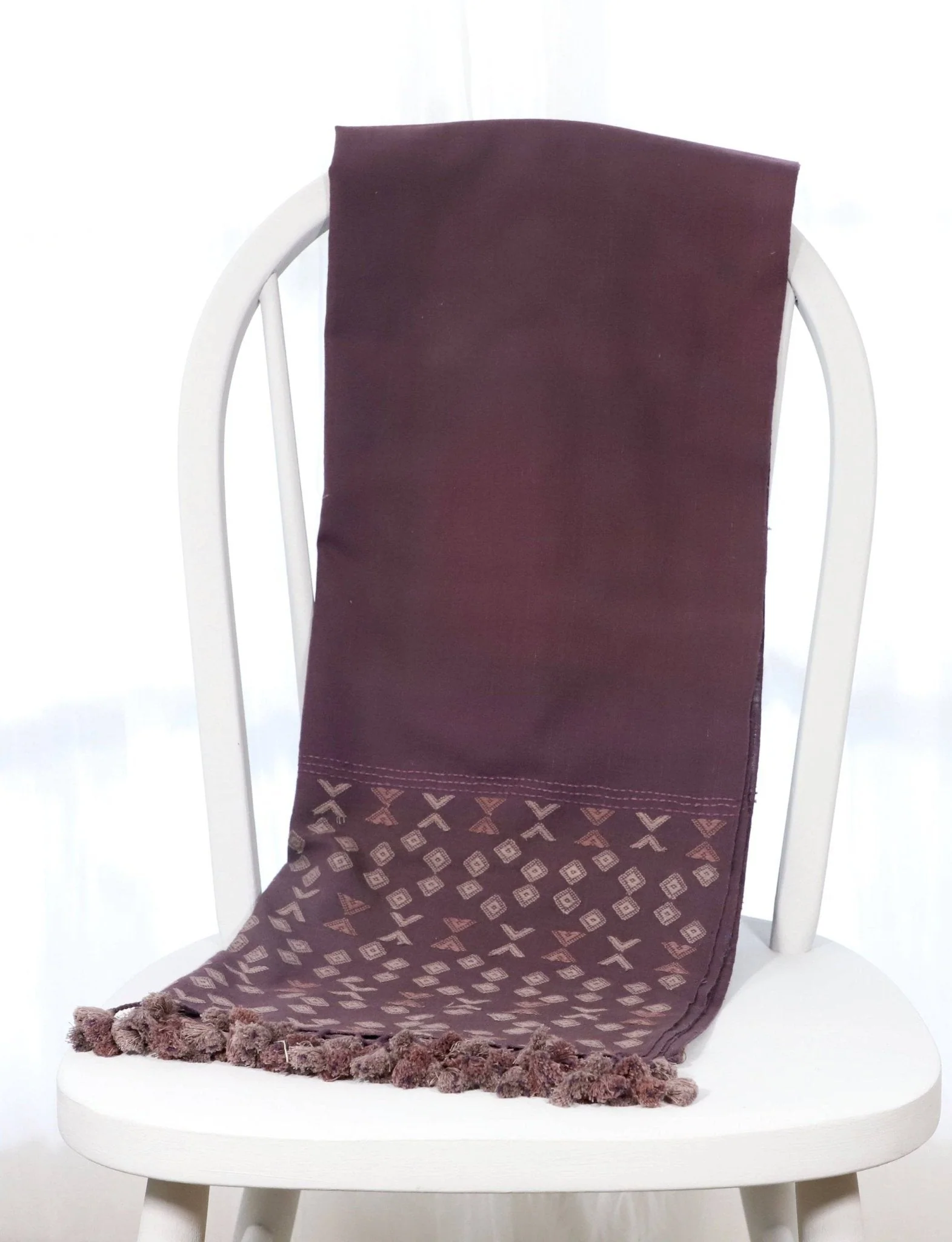 Maroon Rabari Kutch Scarf - Image 3