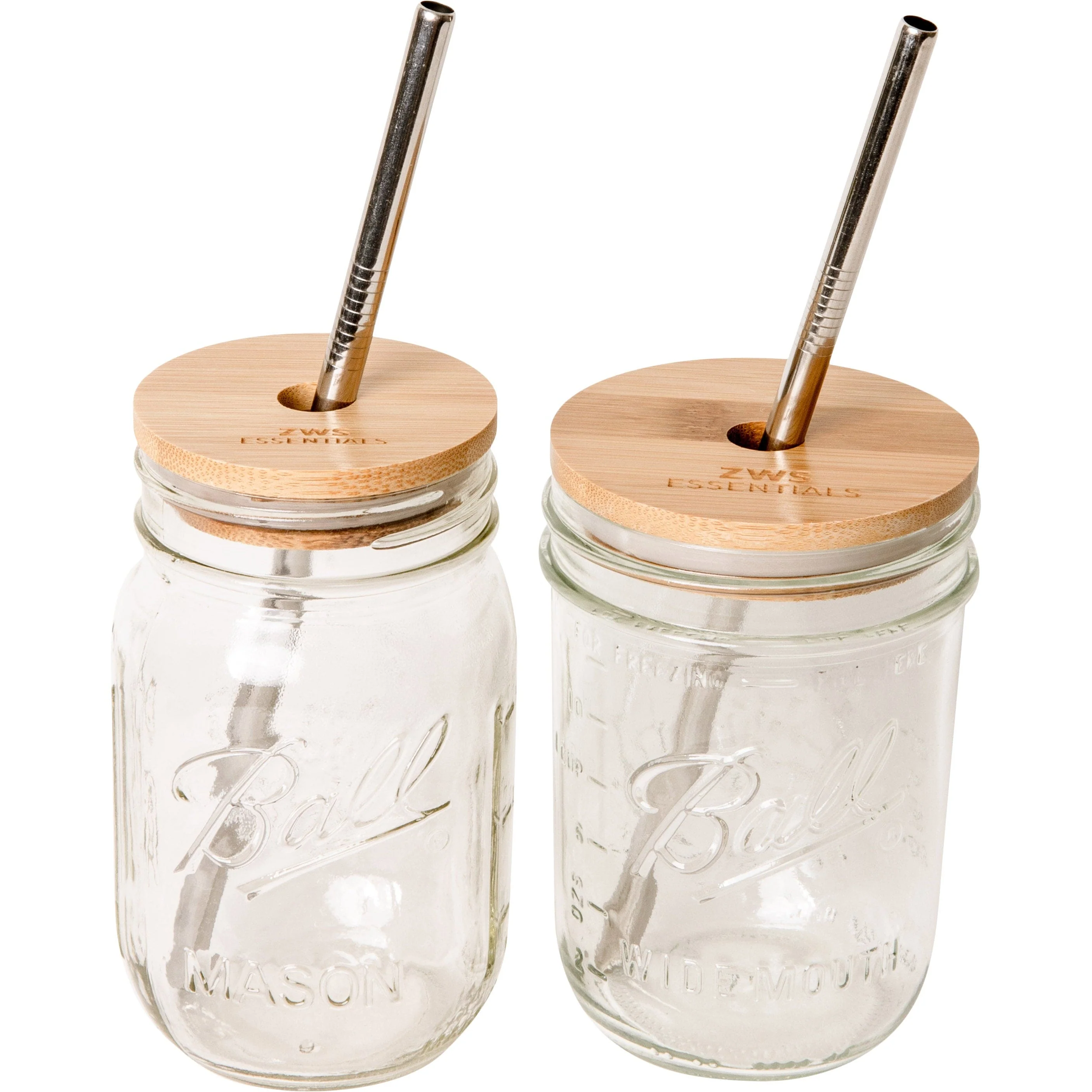 Mason Jar Kit- Mason Jar, Bamboo Lid, Stainless Steel Straw - Image 6