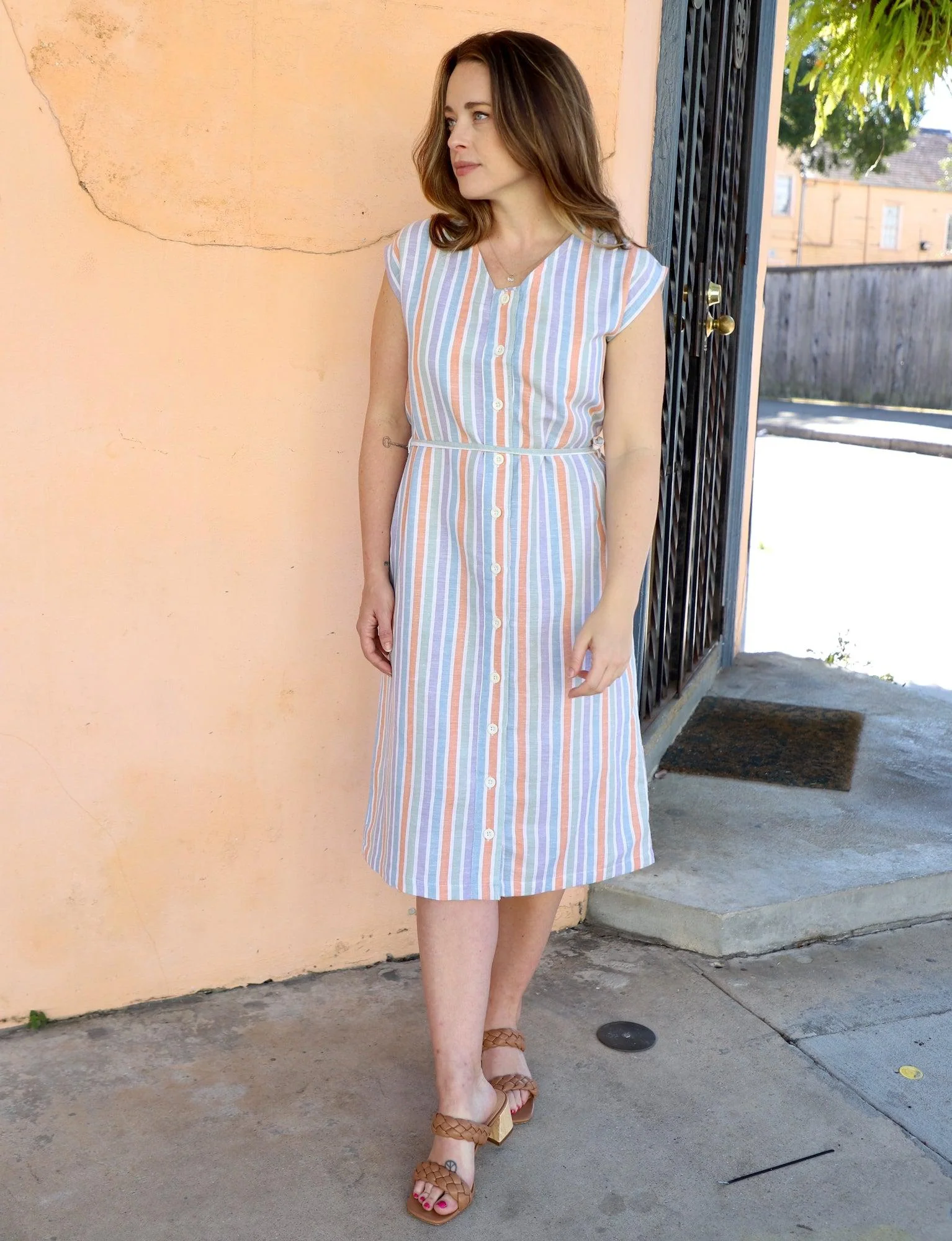 Maurepas Button Dress - Image 2