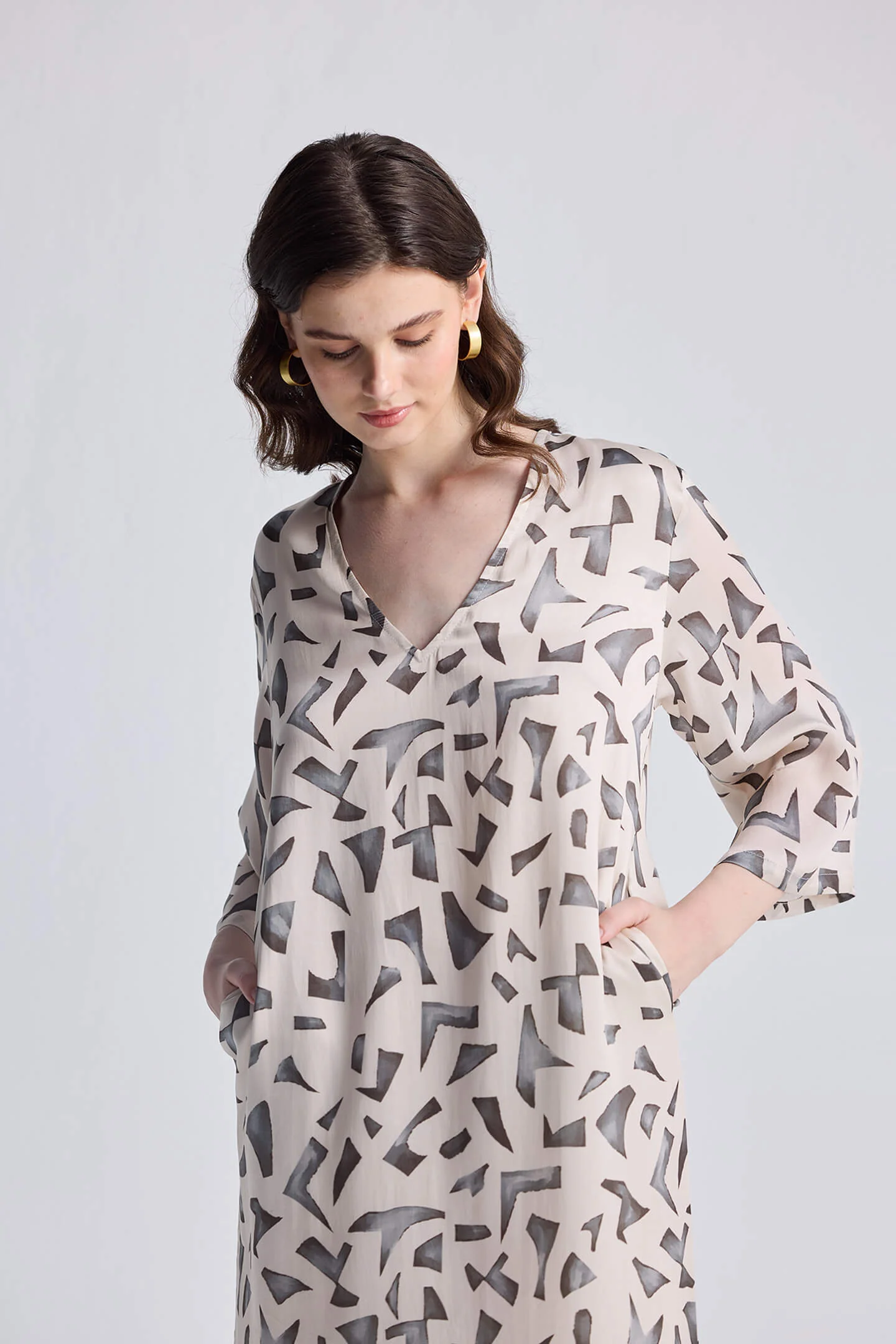 Maxi Dress with Side Slits in Mosaic - Image 6