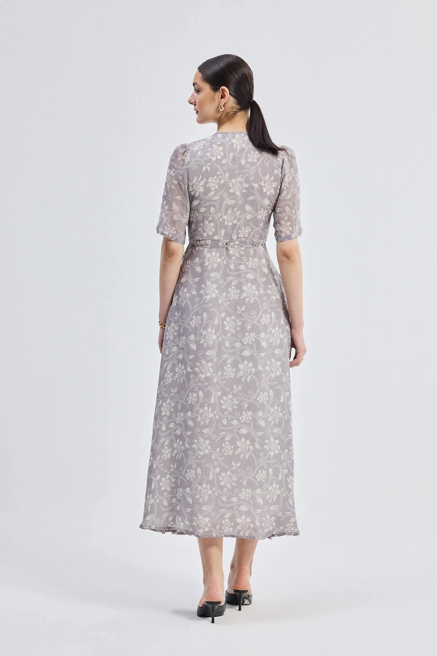 Maxi Wrap Floral dress in Vintage Vines - Image 2