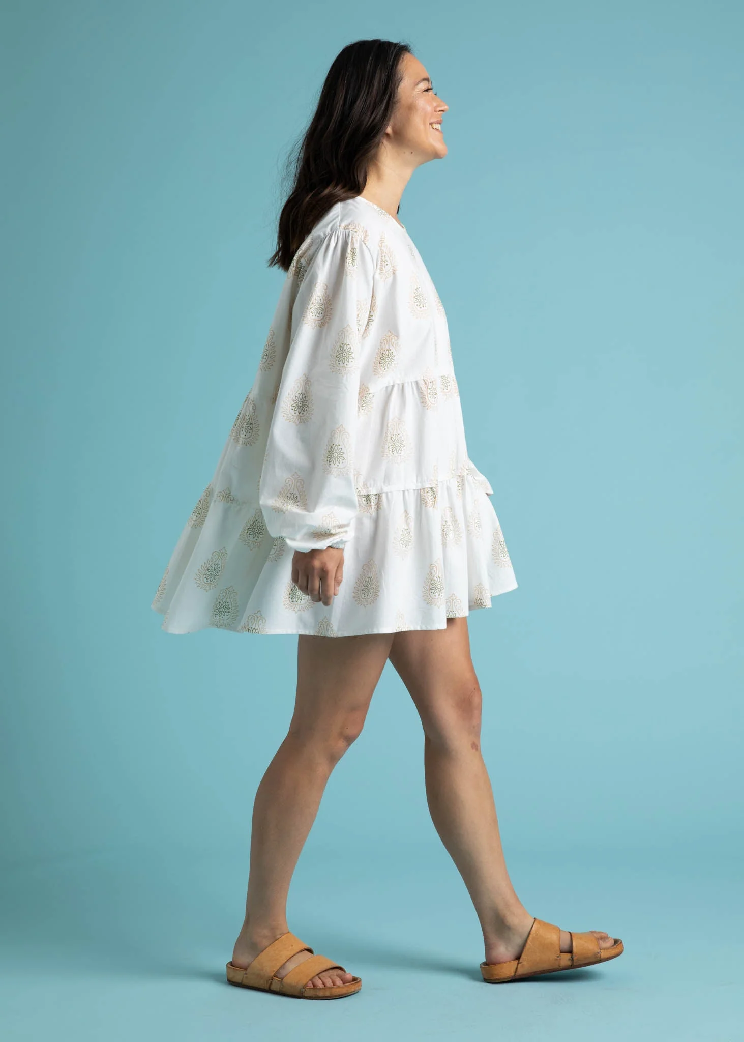 Meadow Tiered Tunic - Totem Paisley in Baked Clay - Image 5