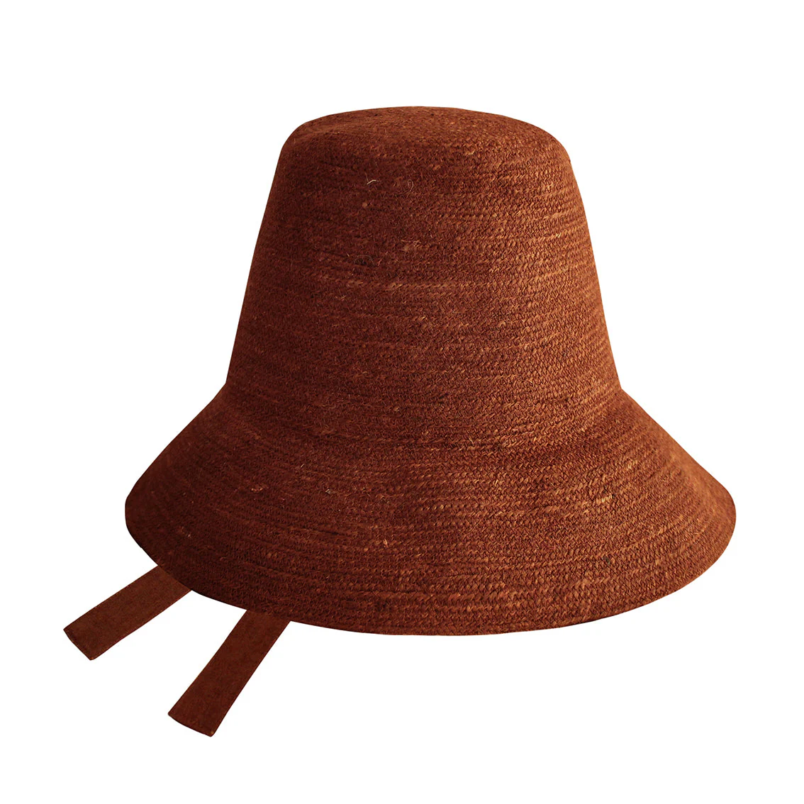 MEG Jute Straw Hat In Burnt Sienna - Image 2