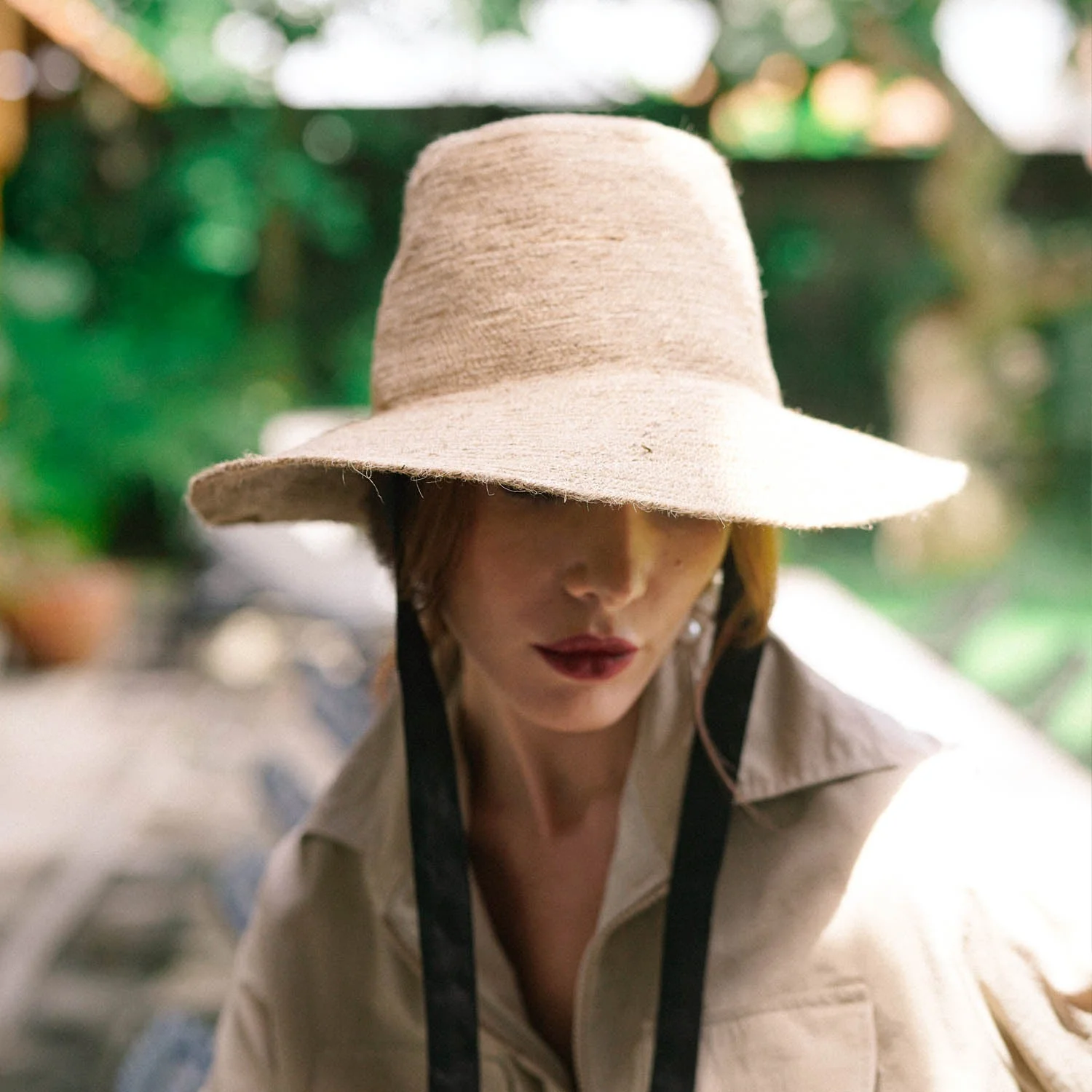 MEG Jute Straw Hat In Light Beige - Image 4