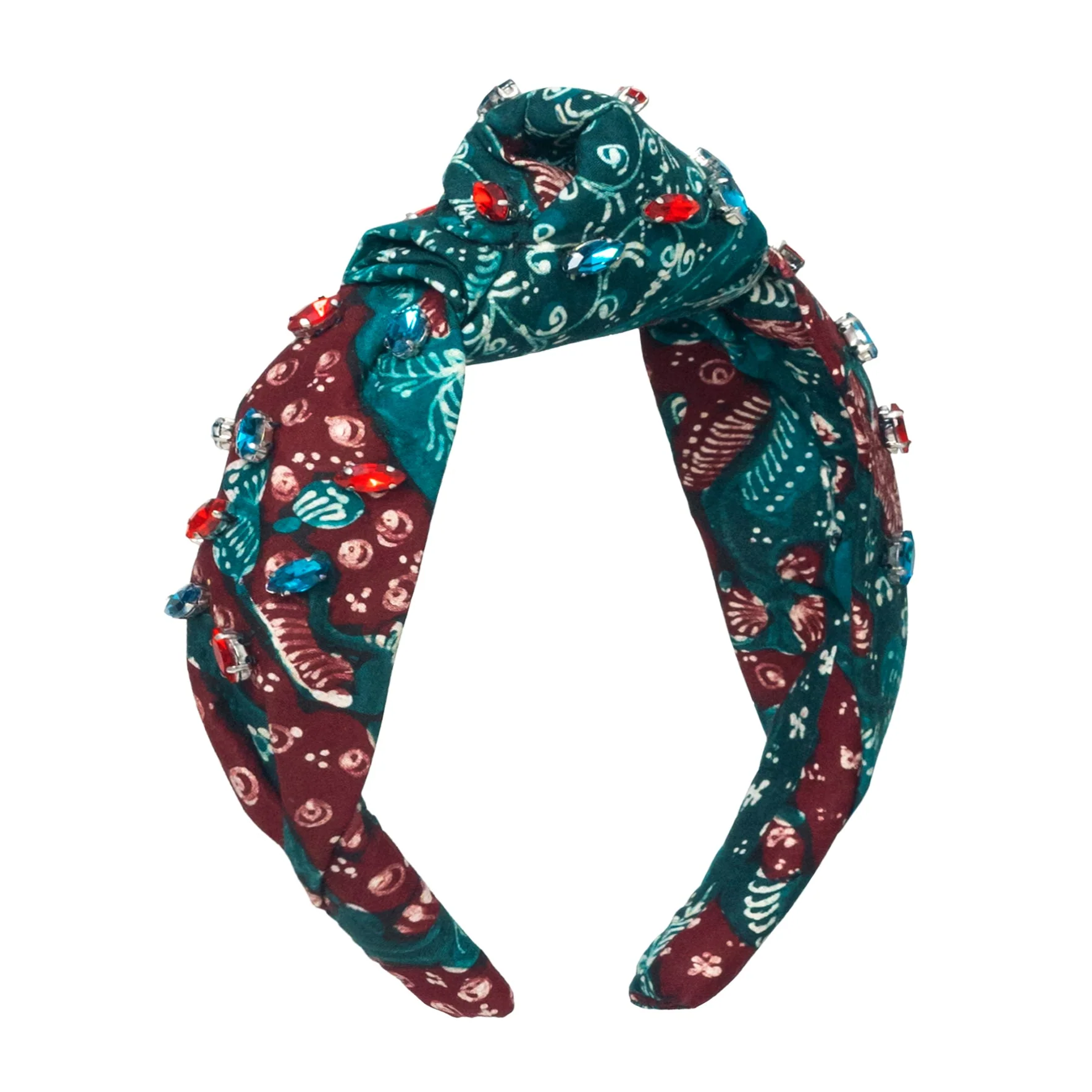 MERAK Peacock Batik Crystals Headband - Image 8