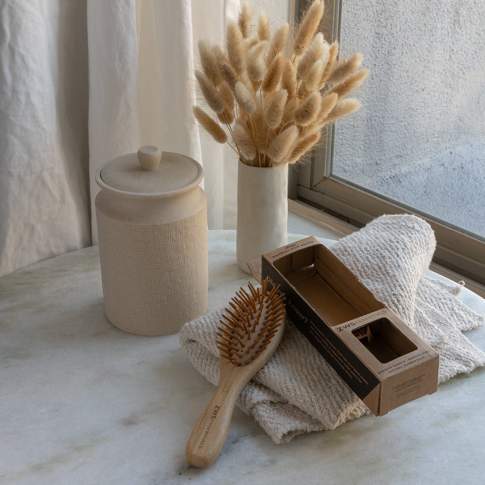 Mini Bamboo Hair Brush - Zero Waste Hair Brush, 100% Bamboo, Plastic Free, Compostable - Image 3