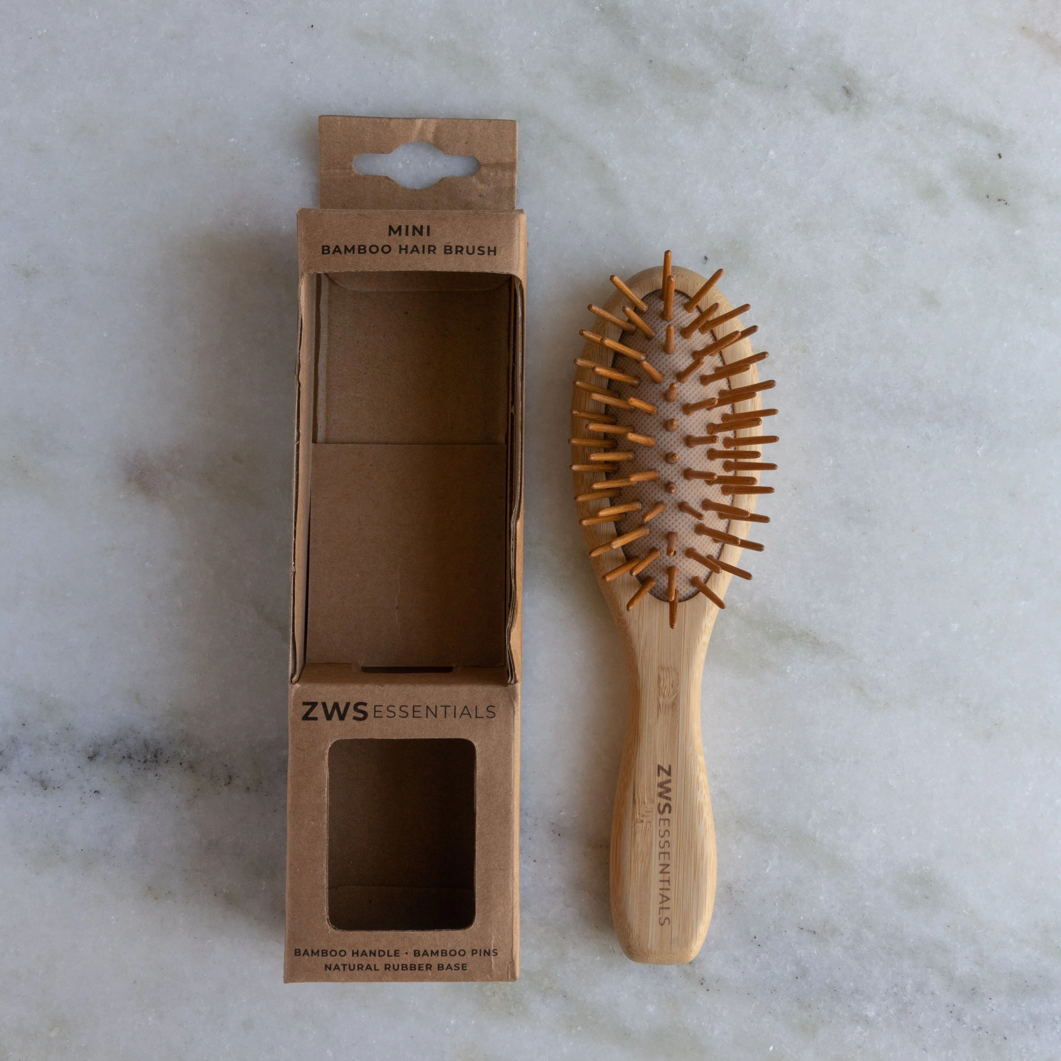 Mini Bamboo Hair Brush - Zero Waste Hair Brush, 100% Bamboo, Plastic Free, Compostable - Image 6