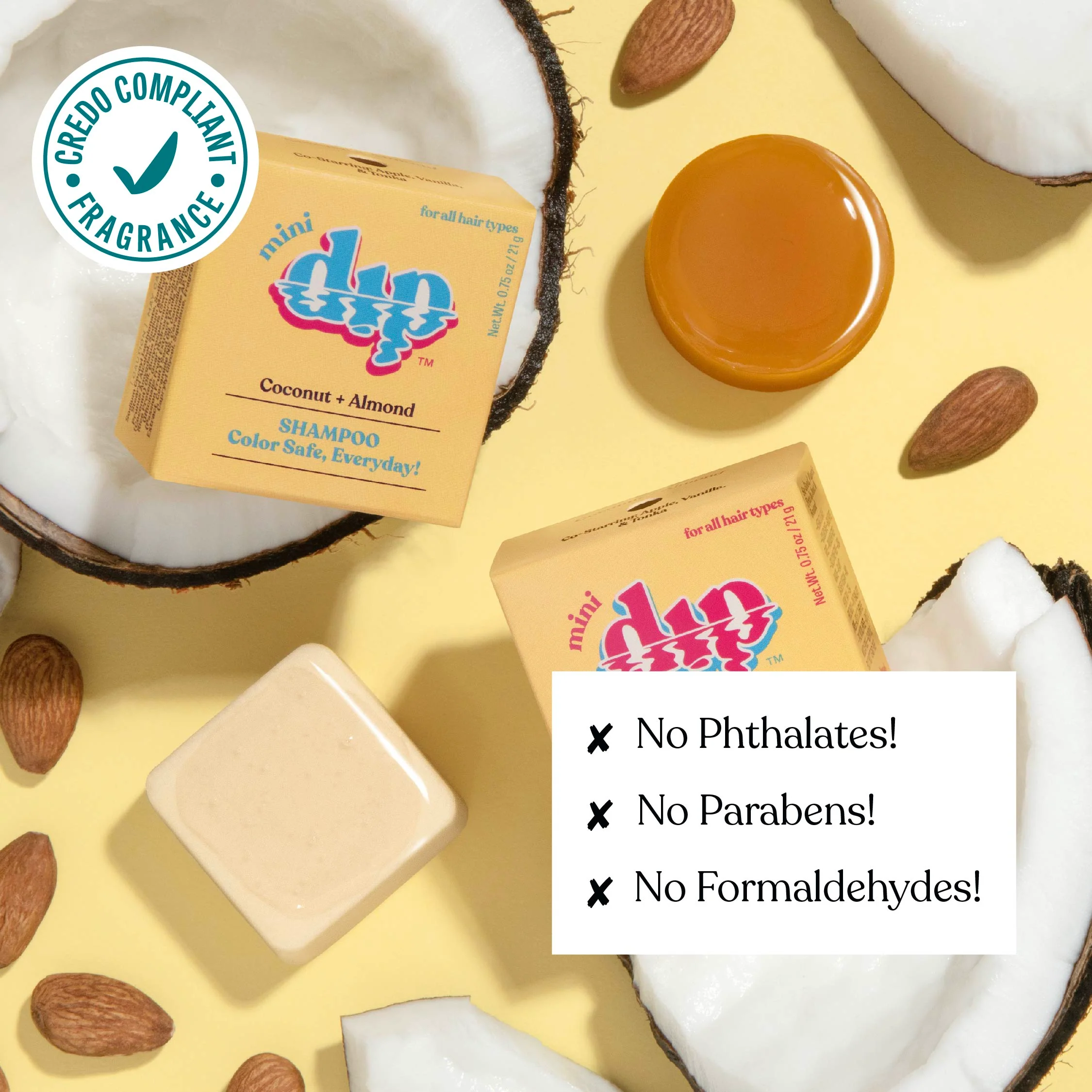 Mini Dip Color Safe Shampoo Bar for Every Day - Coconut & Almond - Image 5
