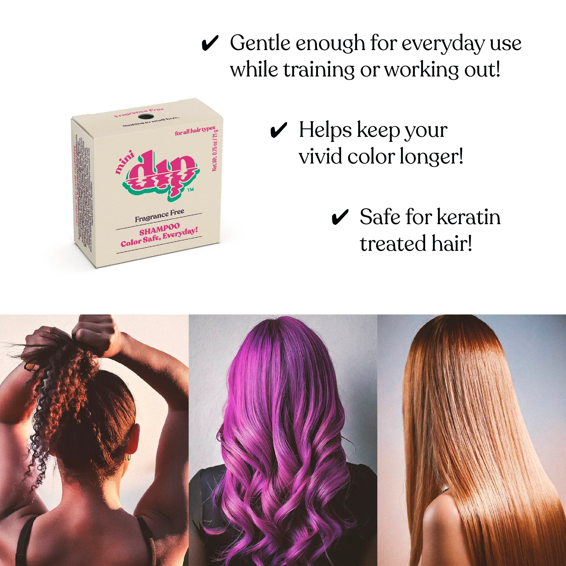 Mini Dip Color Safe Shampoo Bar for Every Day - Fragrance Free - Image 4