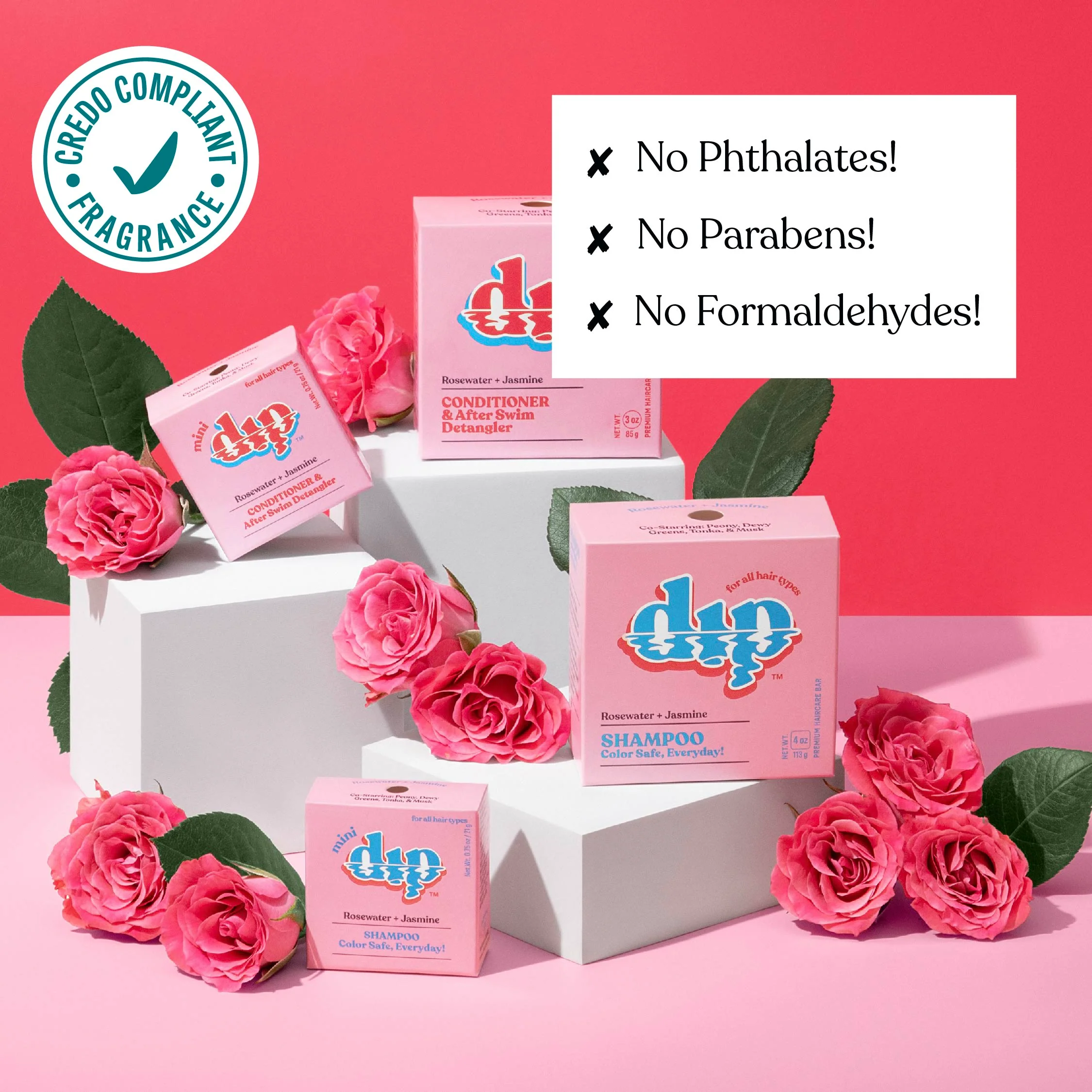 Mini Dip Color Safe Shampoo Bar for Every Day - Rosewater & Jasmine - Image 5