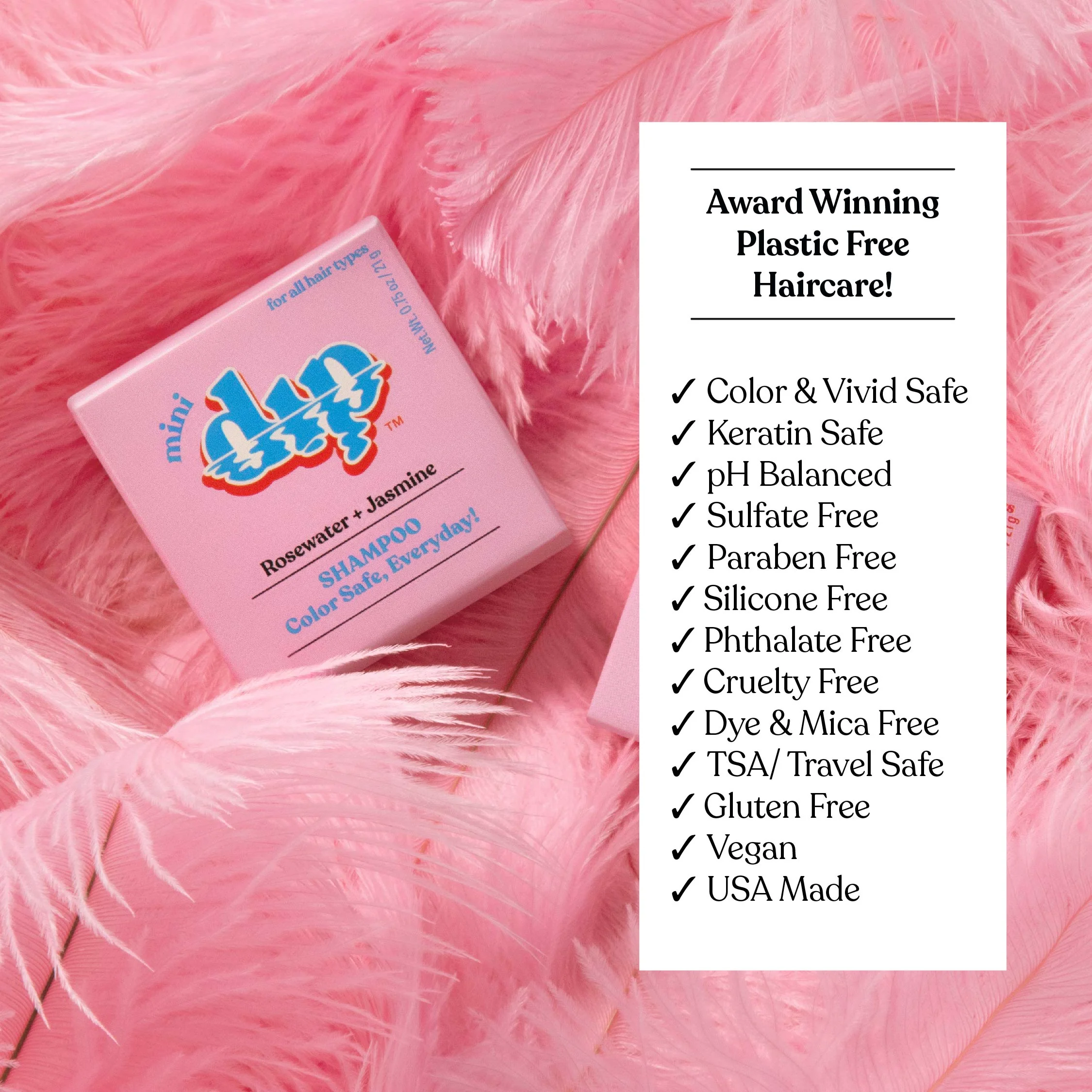 Mini Dip Color Safe Shampoo Bar for Every Day - Rosewater & Jasmine - Image 7