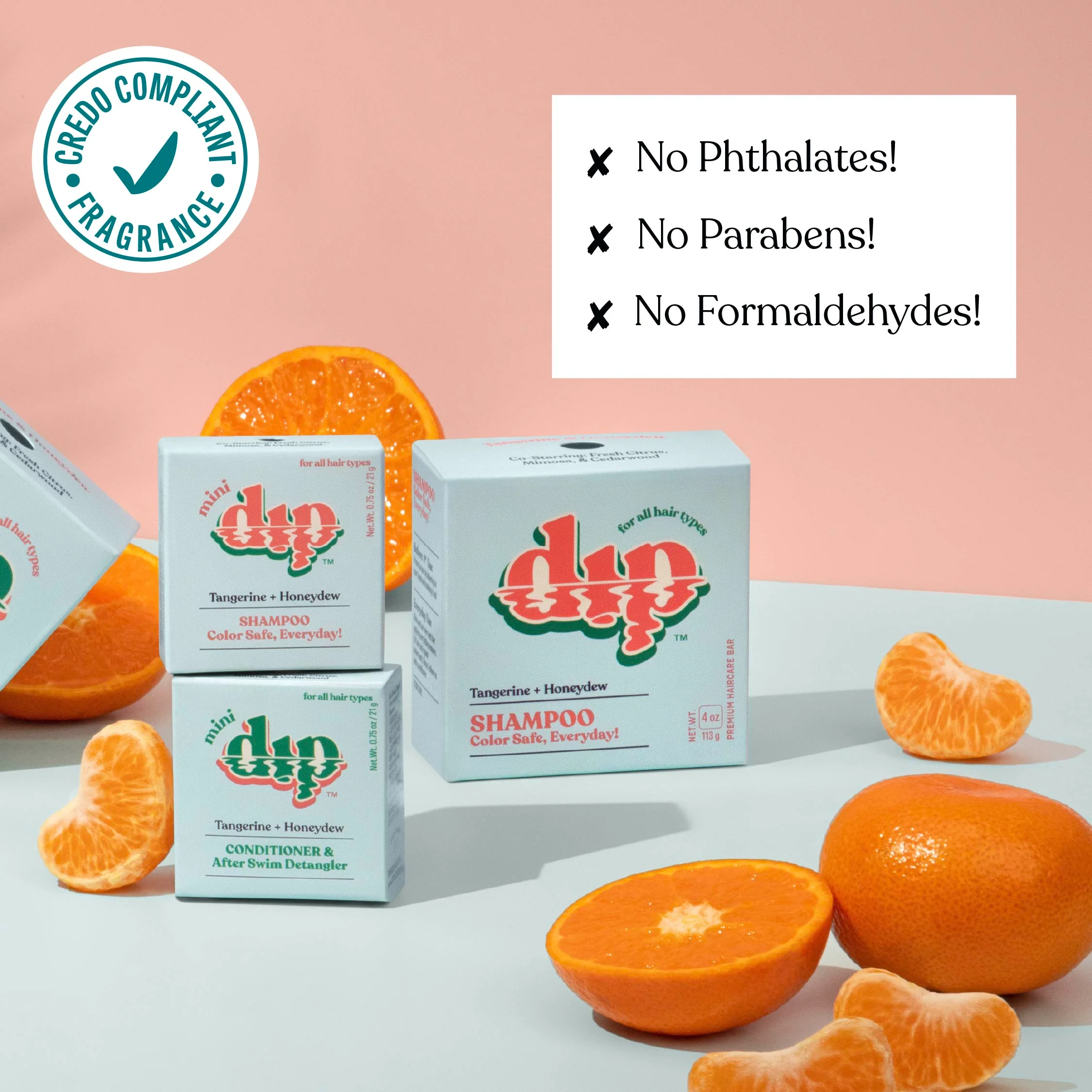 Mini Dip Color Safe Shampoo Bar for Every Day - Tangerine & Honeydew - Image 5