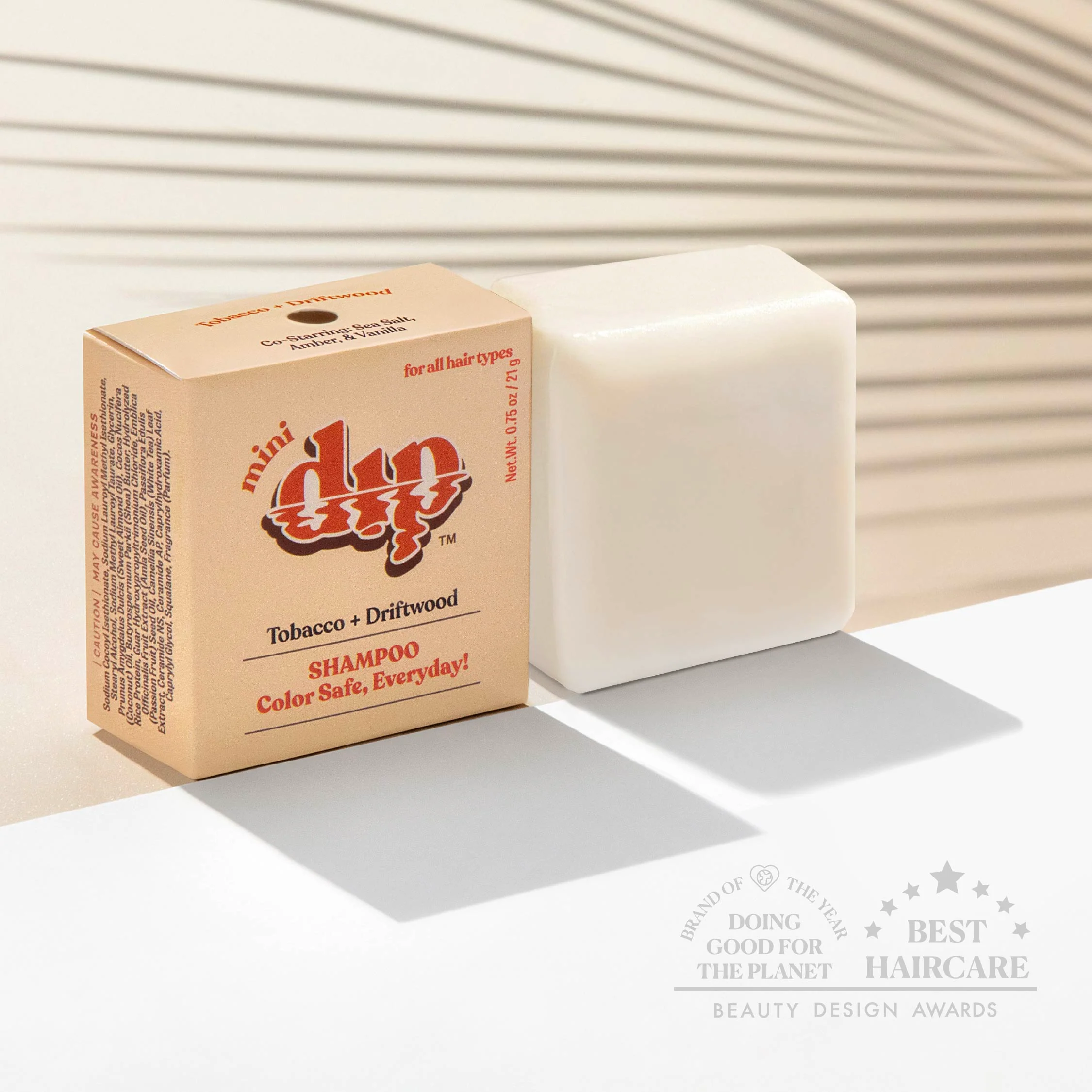 Mini Dip Color Safe Shampoo Bar for Every Day - Tobacco & Driftwood - Image 2
