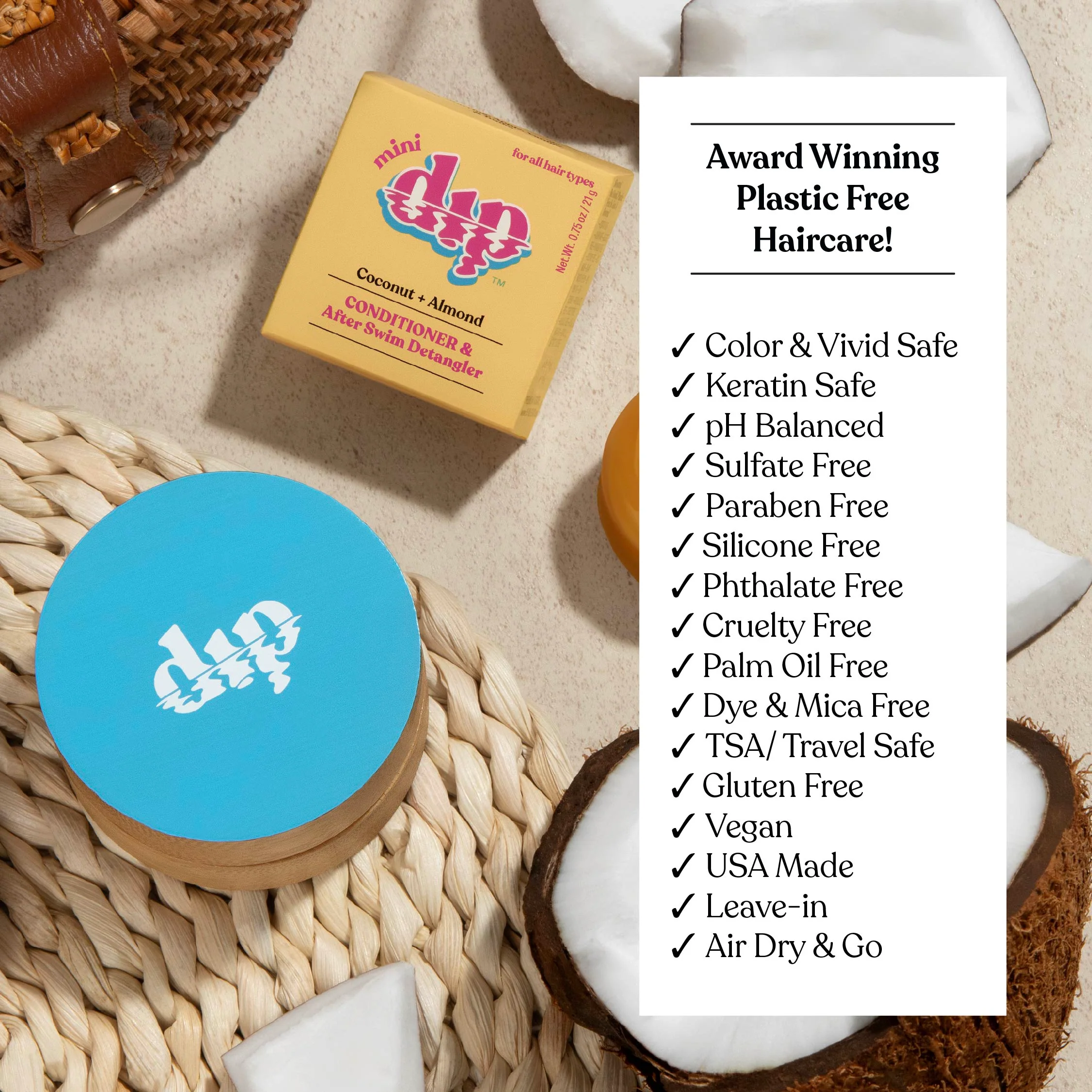 Mini Dip Conditioner & After Swim Detangler - Coconut & Almond - Image 8