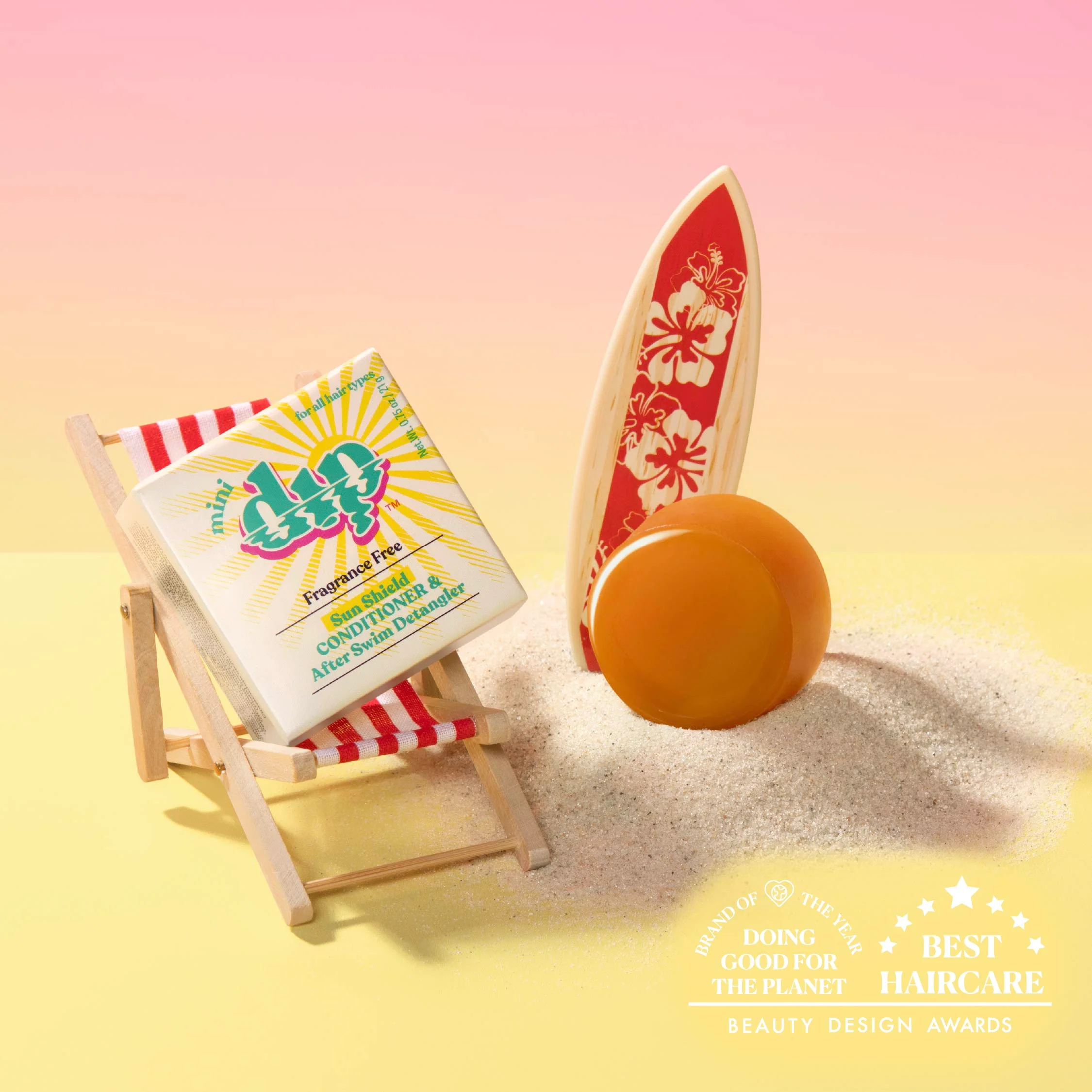 Mini Dip Sun Shield: Conditioner Bar & After Swim Detangler Fragrance Free - Image 2
