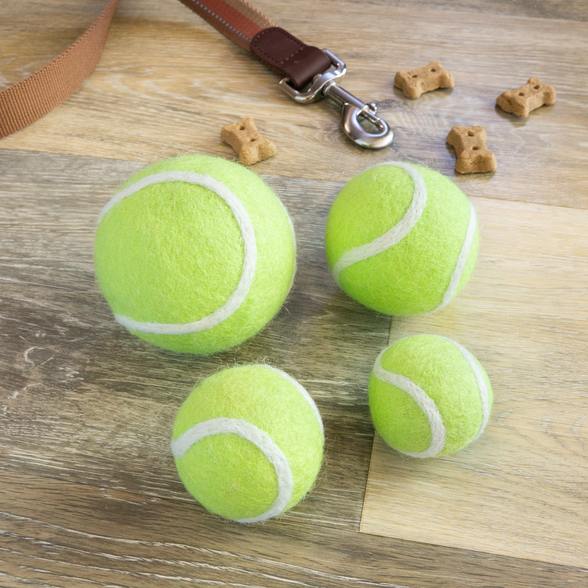 Mini Tennis Wool Balls 1.5 in - Set of 3 - Classic Green - Image 2