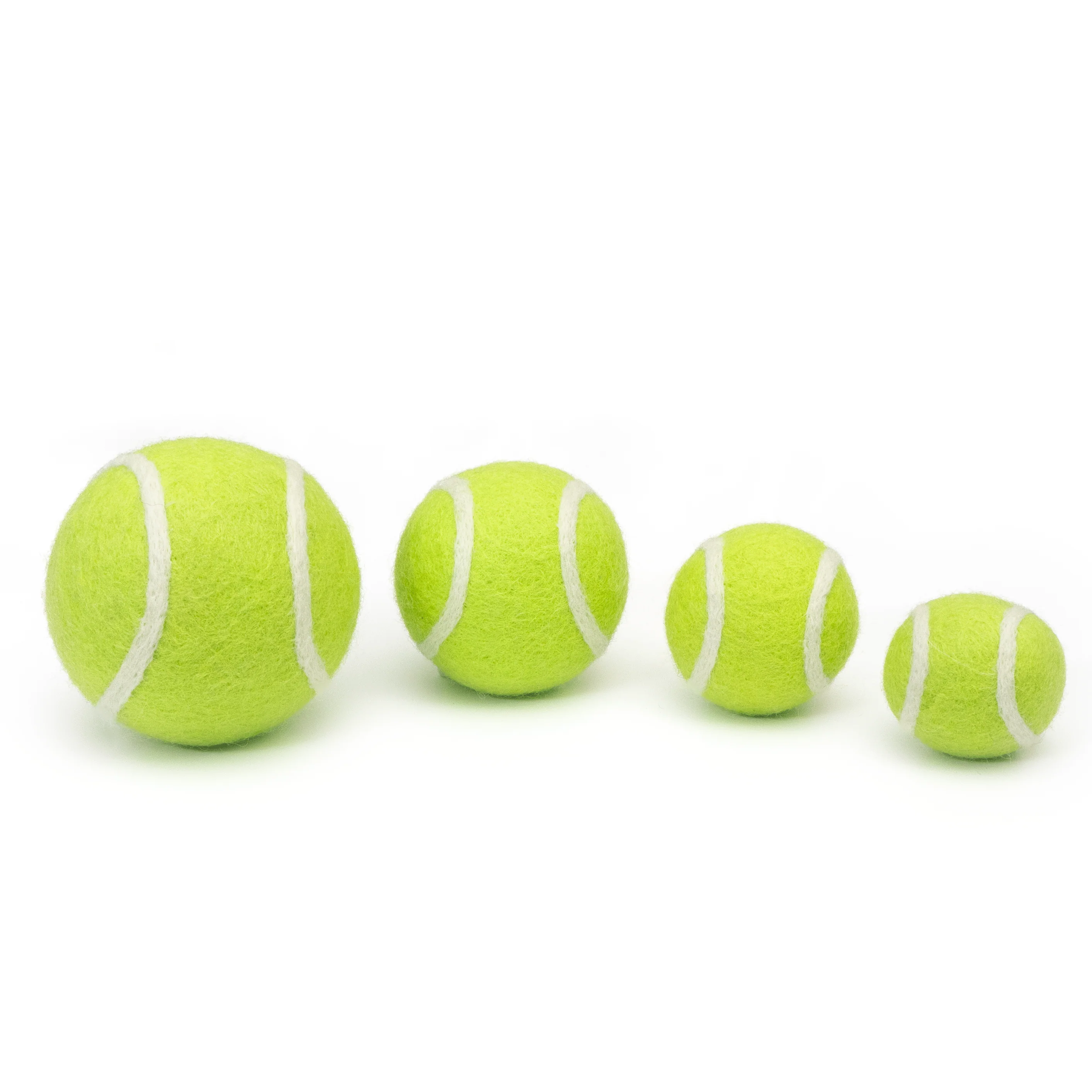 Mini Tennis Wool Balls 1.5 in - Set of 3 - Classic Green - Image 3