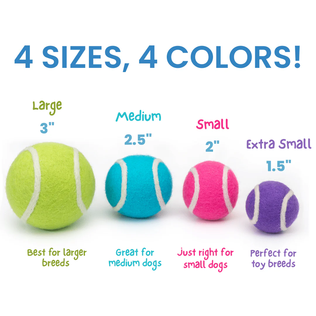 Mini Tennis Wool Balls 1.5 in - Set of 3 - Classic Green - Image 4
