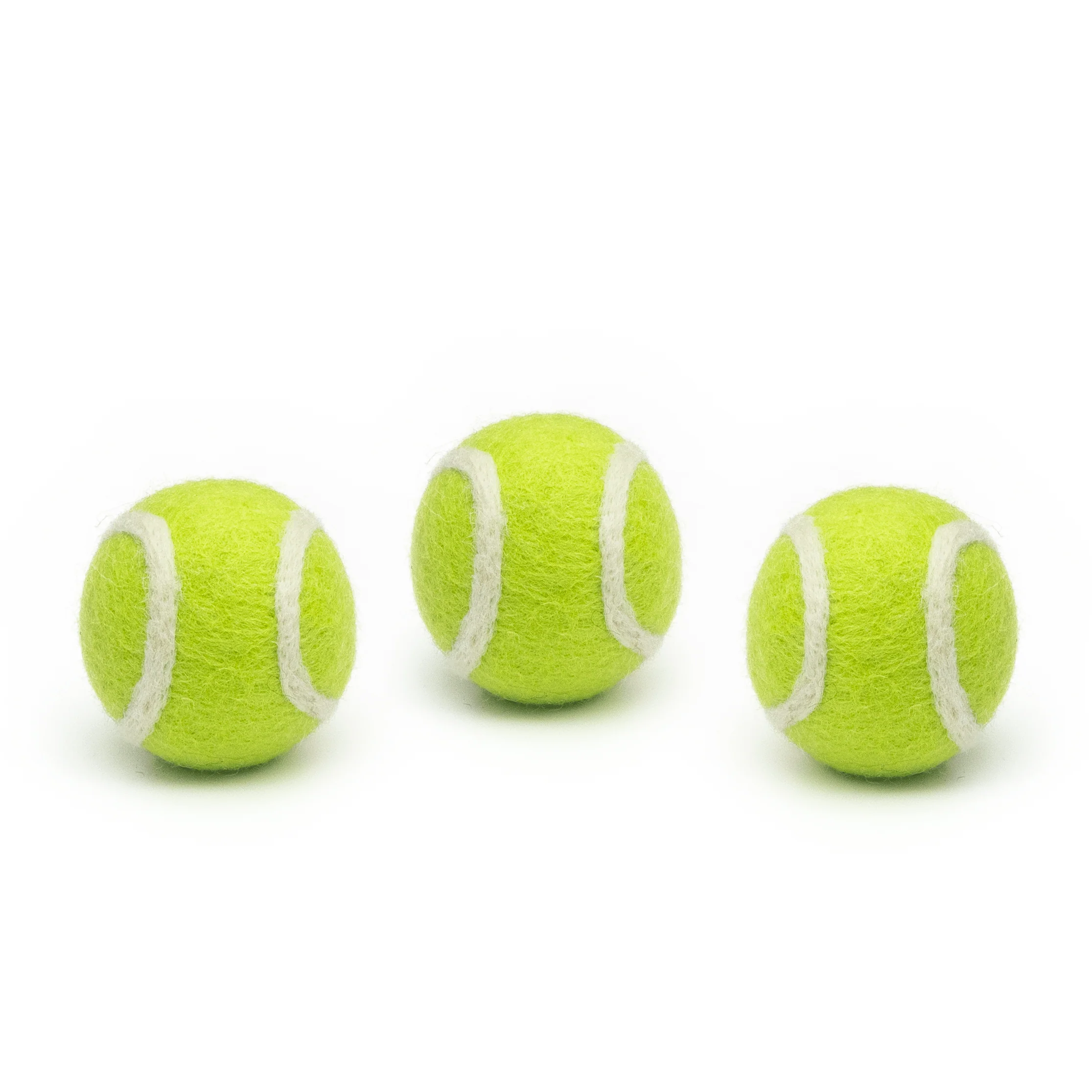Mini Tennis Wool Balls 1.5 in - Set of 3 - Classic Green - Image 6