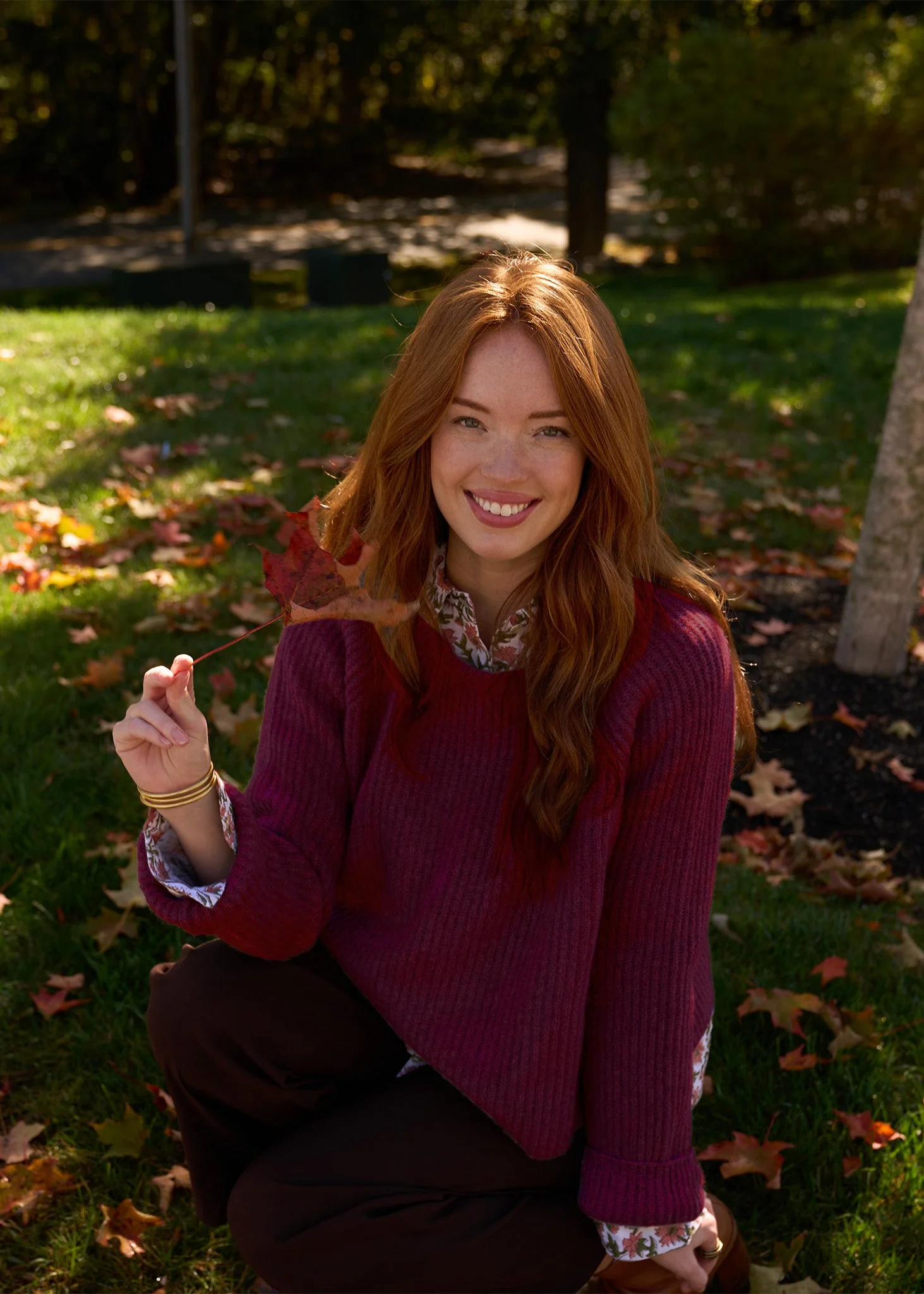 Montauk Shaker Recycled Cashmere Sweater - Bordeaux - Image 4