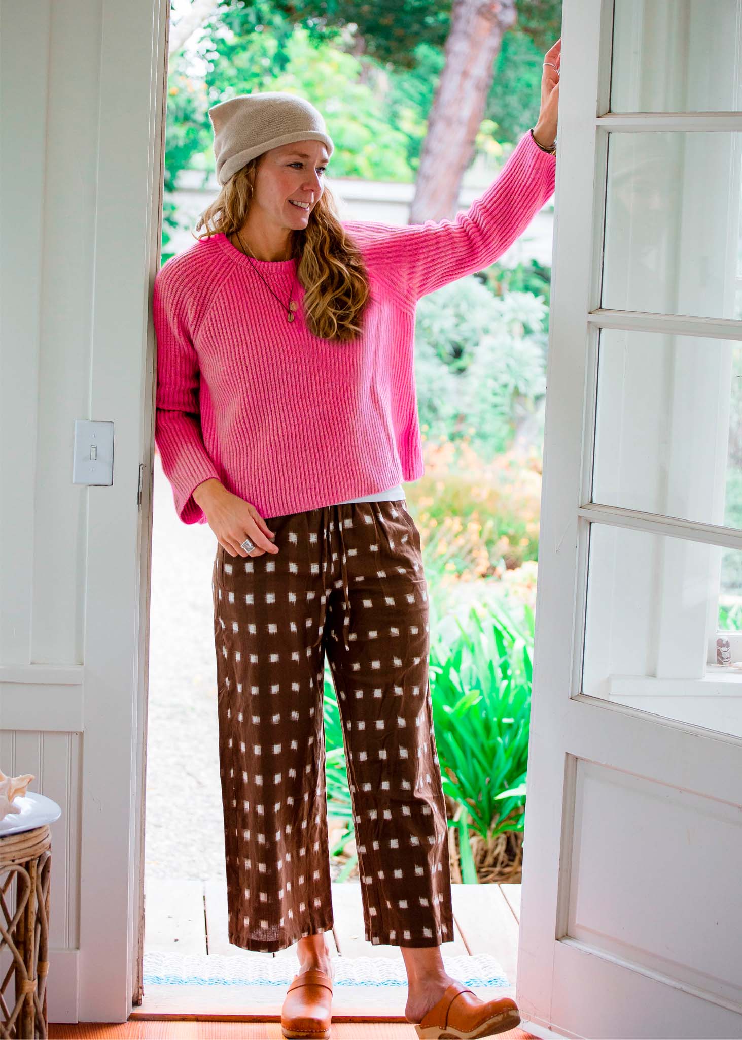 Montauk Shaker Recycled Cashmere Sweater - Fuchsia - Image 3