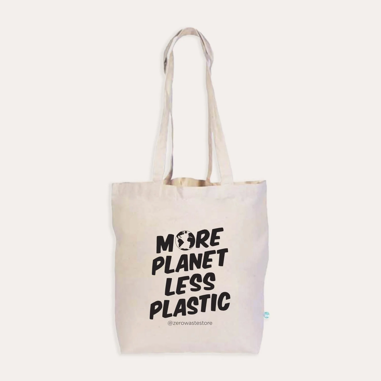 More Planet Less Plastic Organic Tote Bag - Image 4