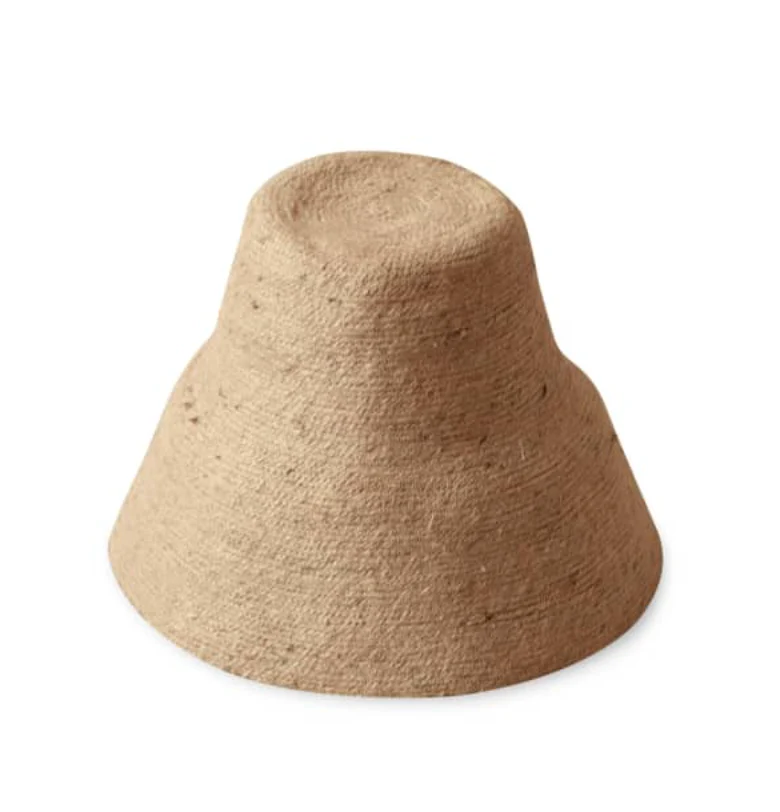 NAOMI Jute Clochet Straw Hat in Nude Beige - Image 2