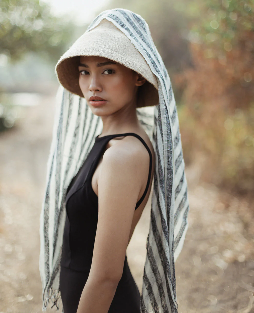 NAOMI Jute Clochet Straw Hat in Nude Beige - Image 5