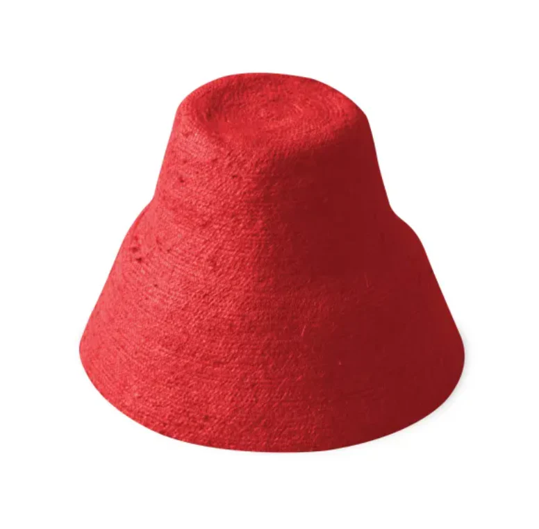 NAOMI Jute Clochet Straw Hat In Red - Image 2