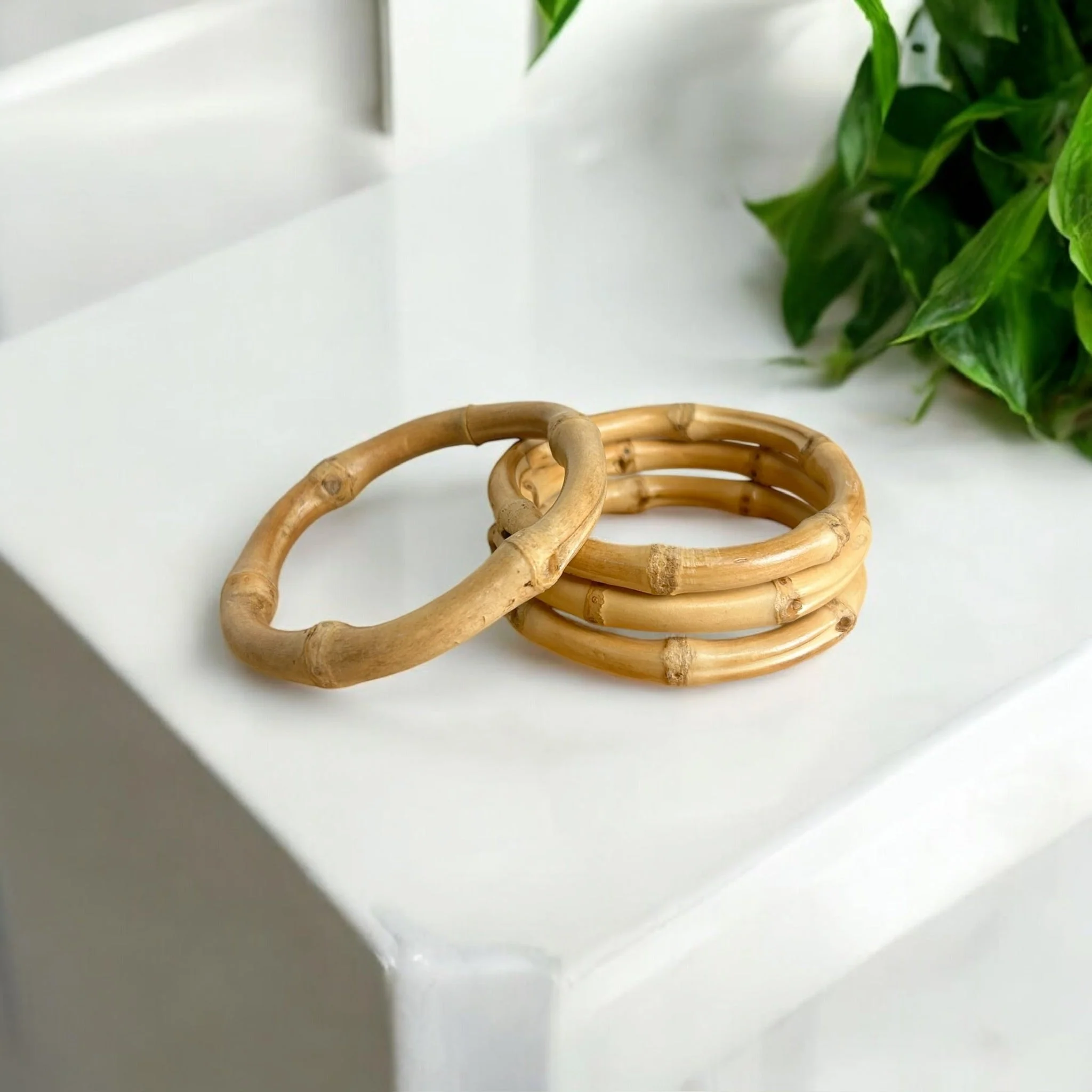 Natural Bamboo Bangle Bracelet - Image 3