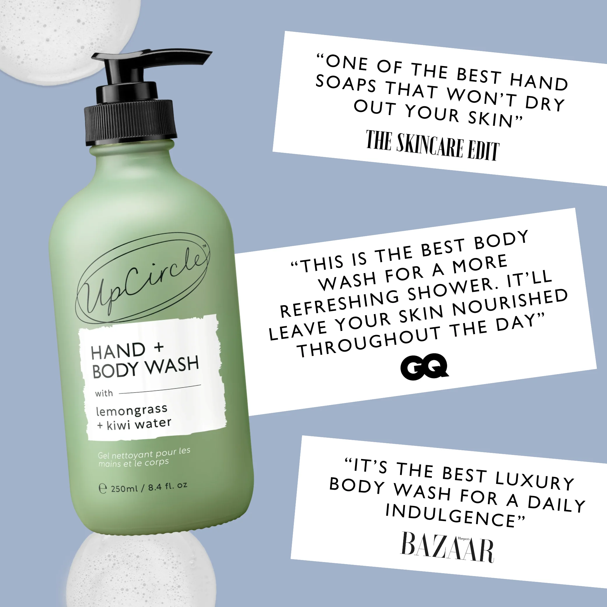 Natural Hand + Body Wash with Lemongrass - Image 3