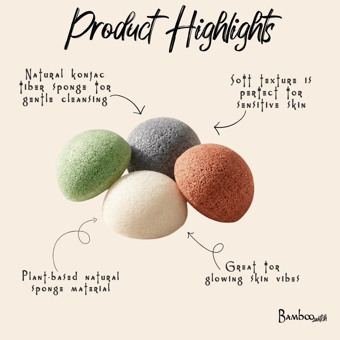 Natural Konjac Facial Sponge - Image 2