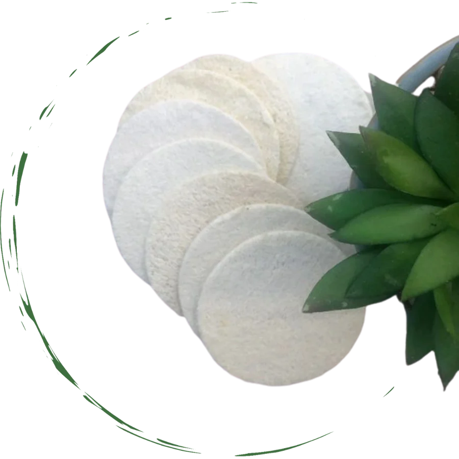 Natural Loofah Pads 5-pcs - Image 2