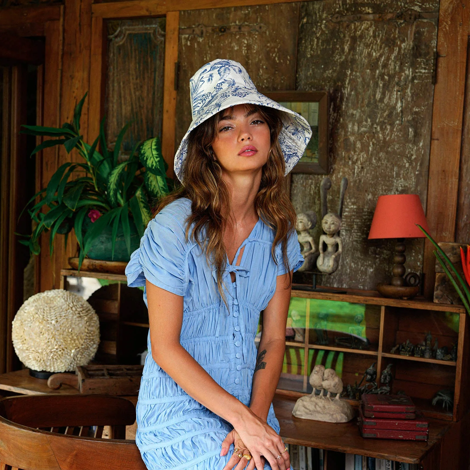 NAU Botanica Hat In Indigo Blue - Image 5