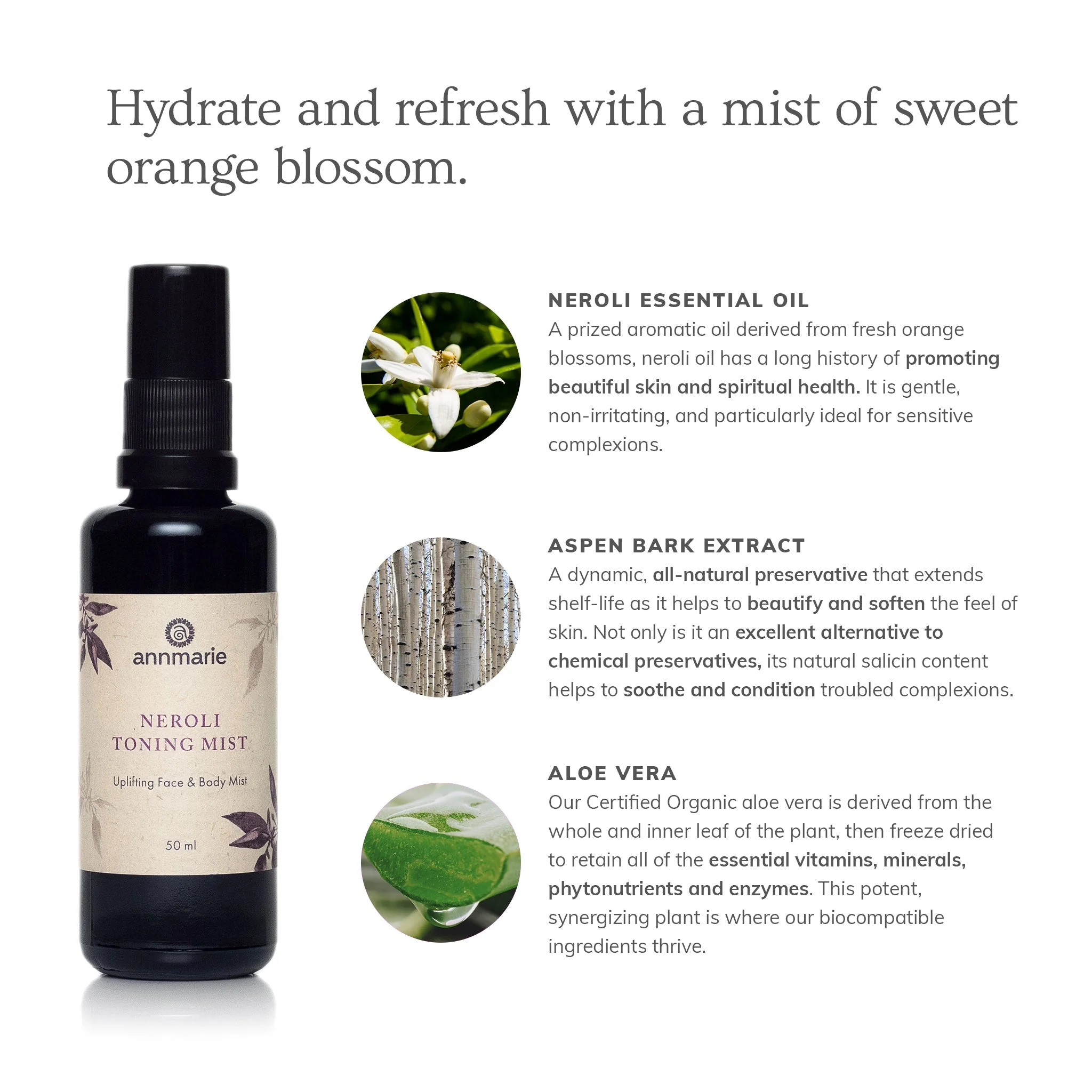 Neroli Toning Mist (50ml) - Image 2