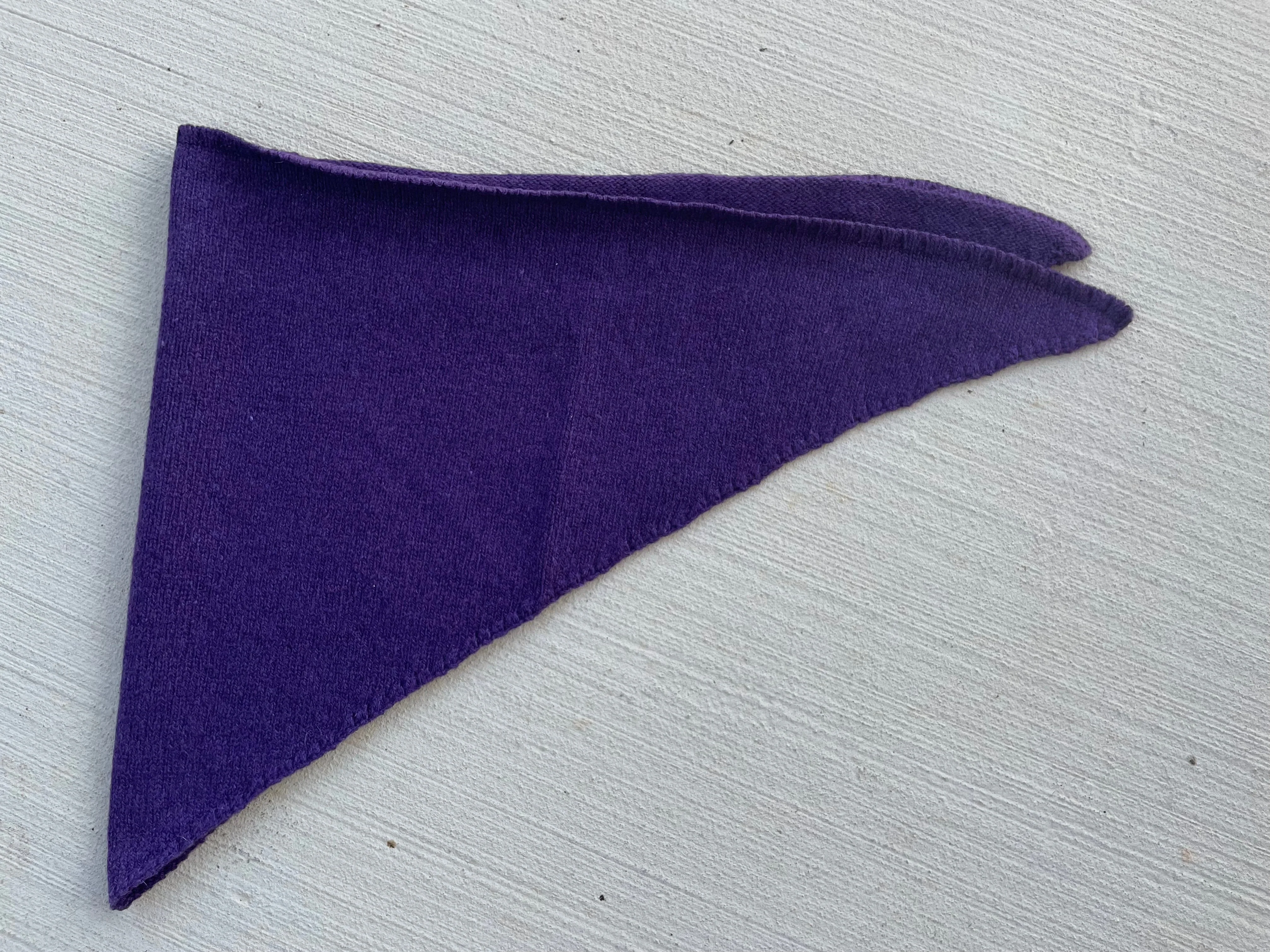 Newport Triangle Recycled Cashmere Scarf - Violet - Image 3