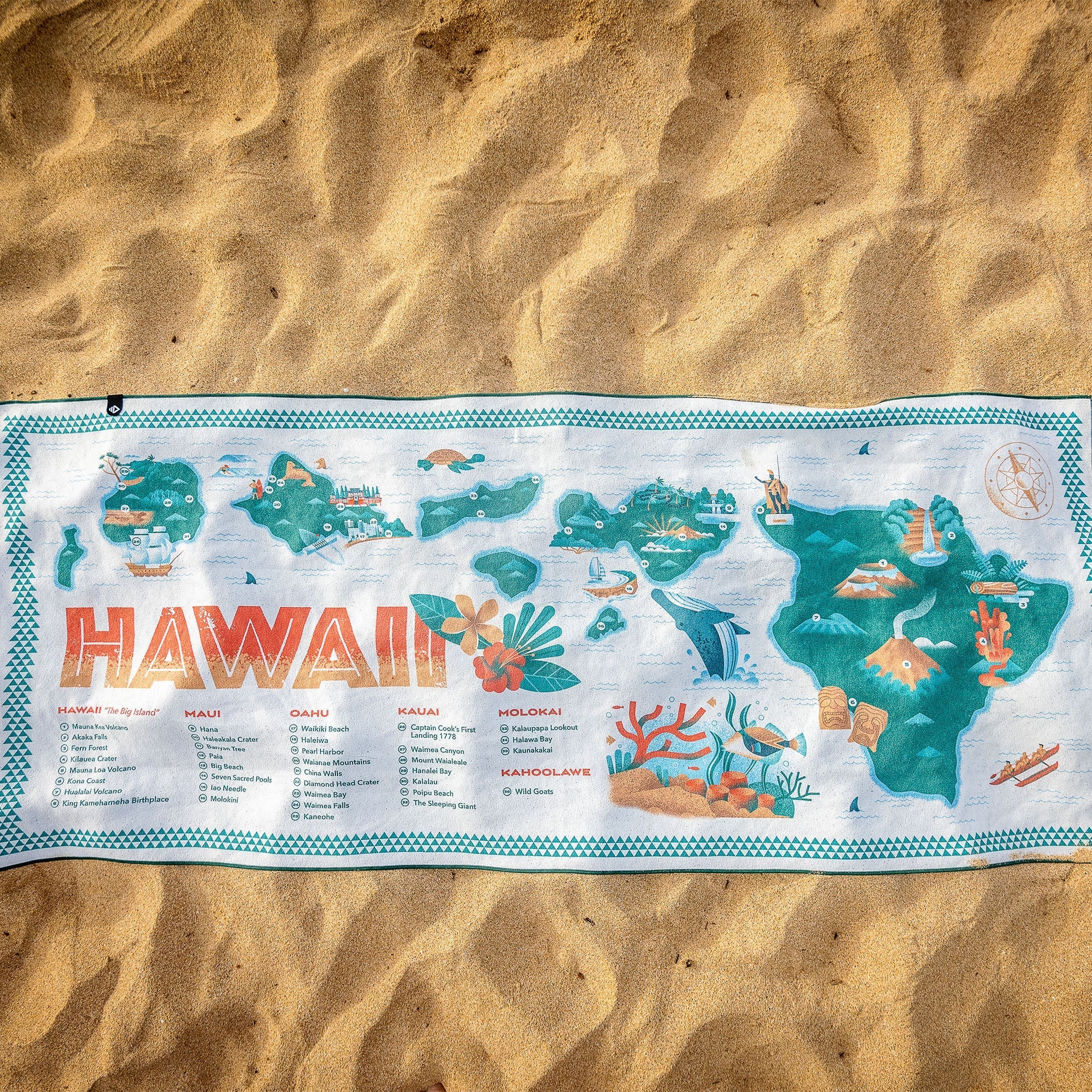 Original Towel: Hawaii Map - Image 2