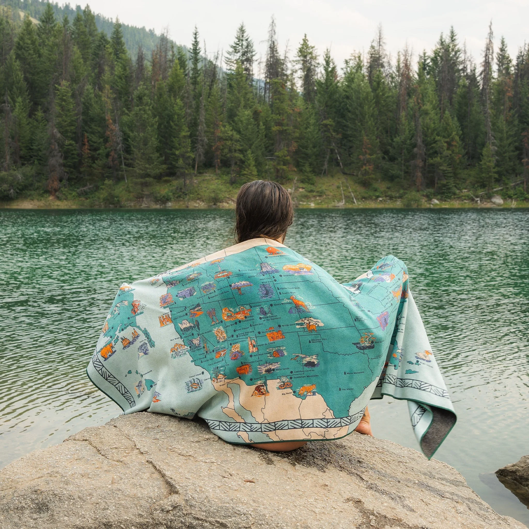 Original Towel: National Parks and Monuments Map - Image 2
