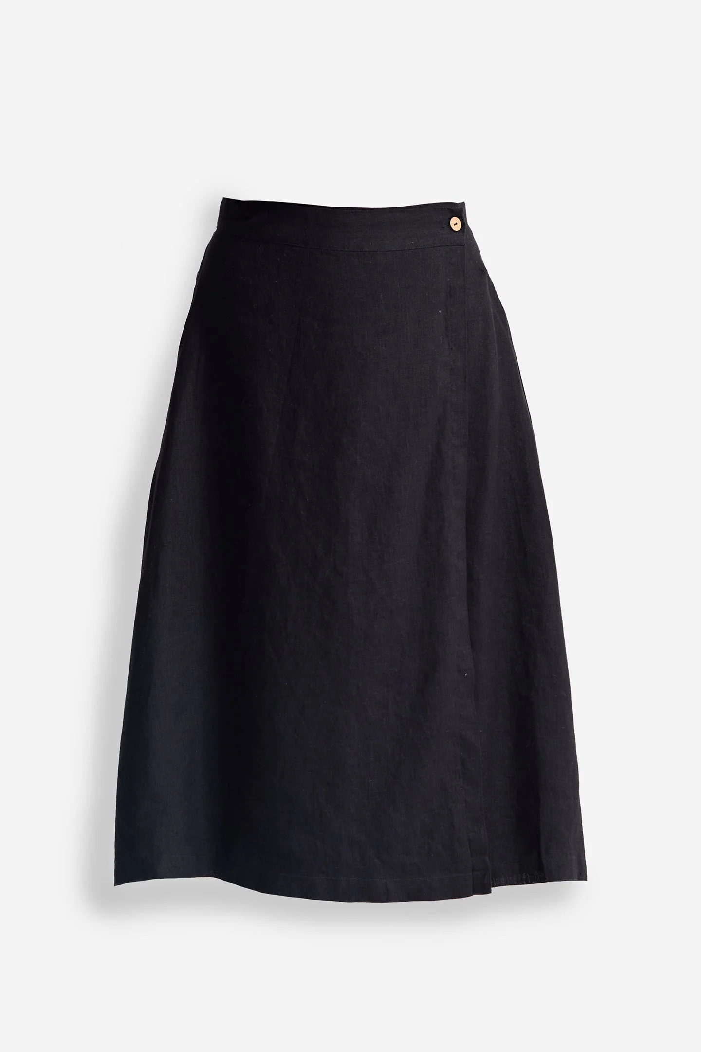 Overlap Midi Skirt in Black - Image 10