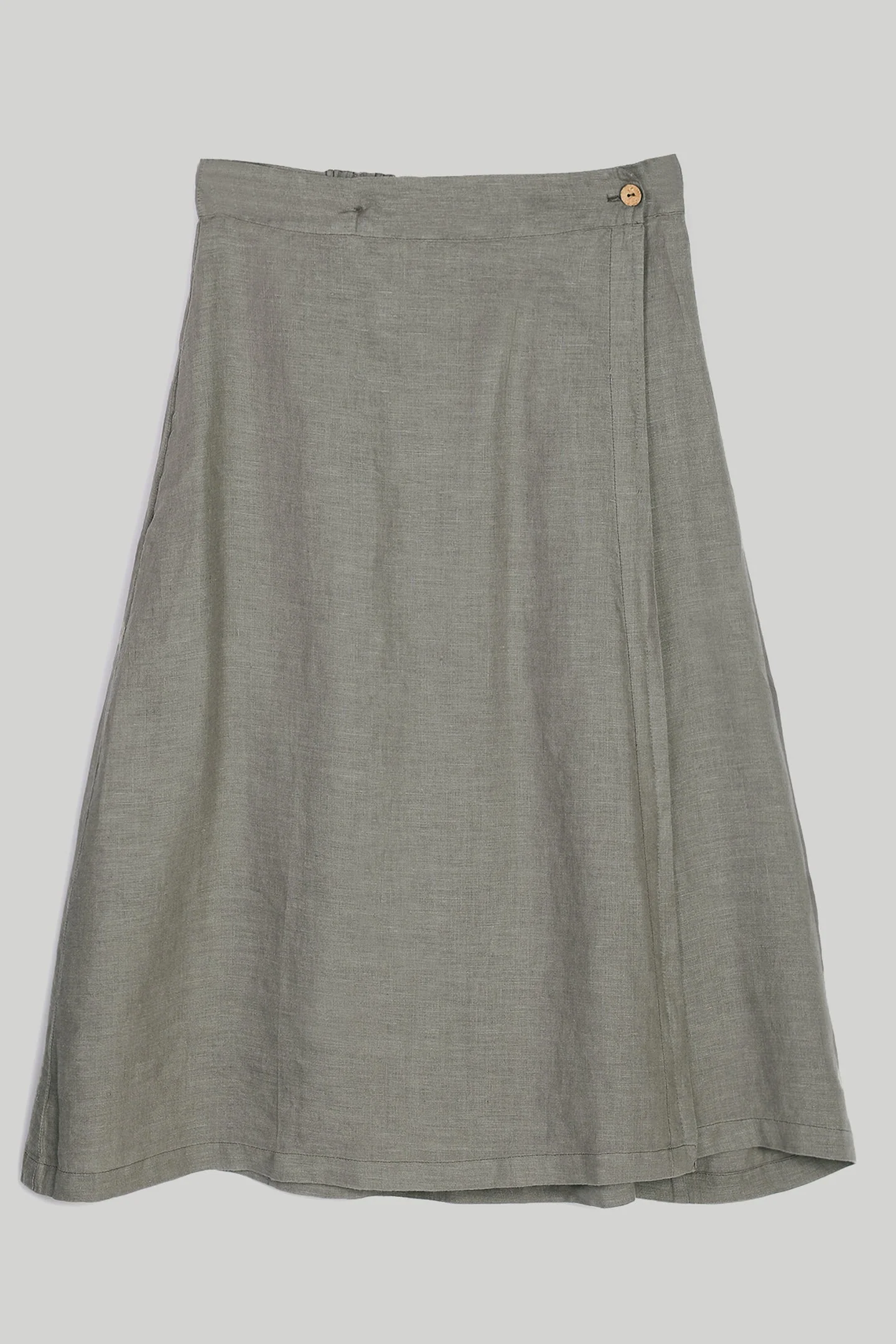 Overlap Midi Skirt in Dark Green - Image 6