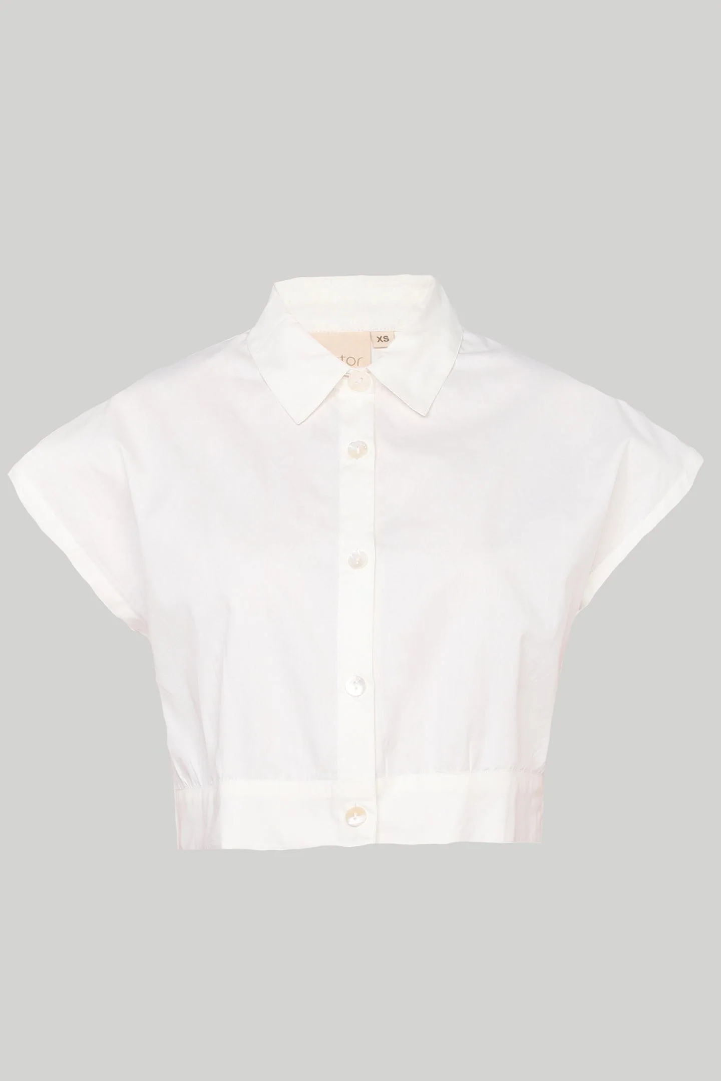 Oversized Crop Shirt in Off-white - Image 6