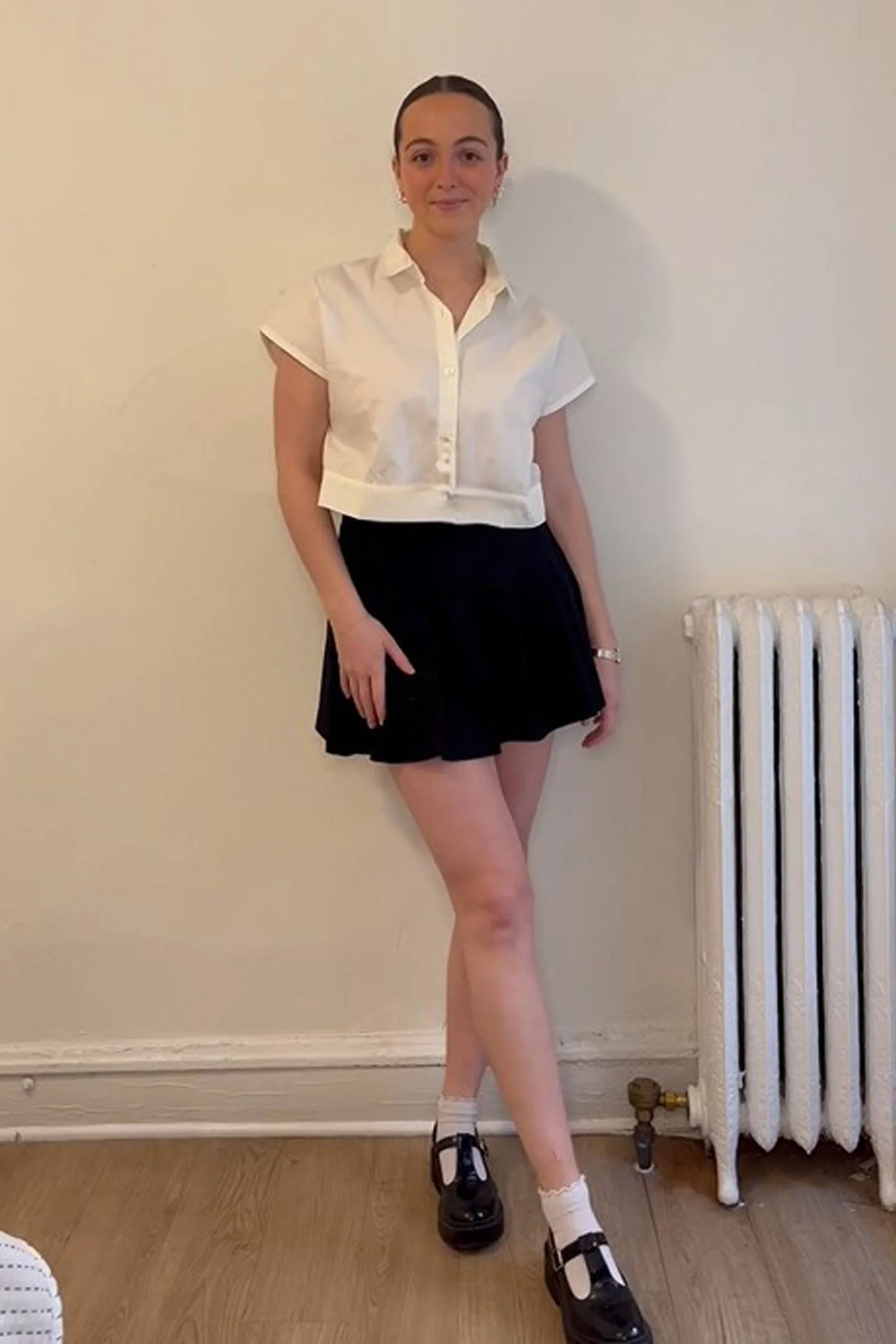 Oversized Crop Shirt in Off-white - Image 7