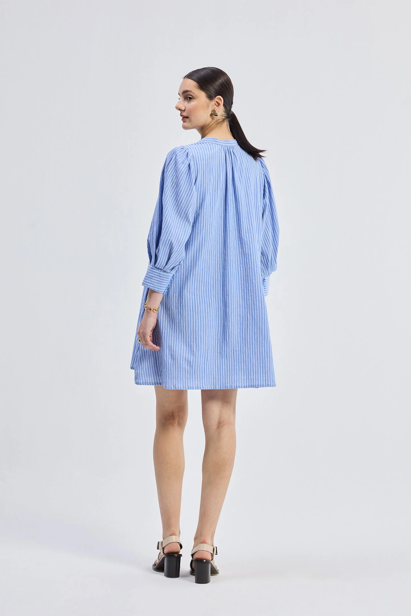 Oversized Tunic Dress with Optional Belt - Image 3