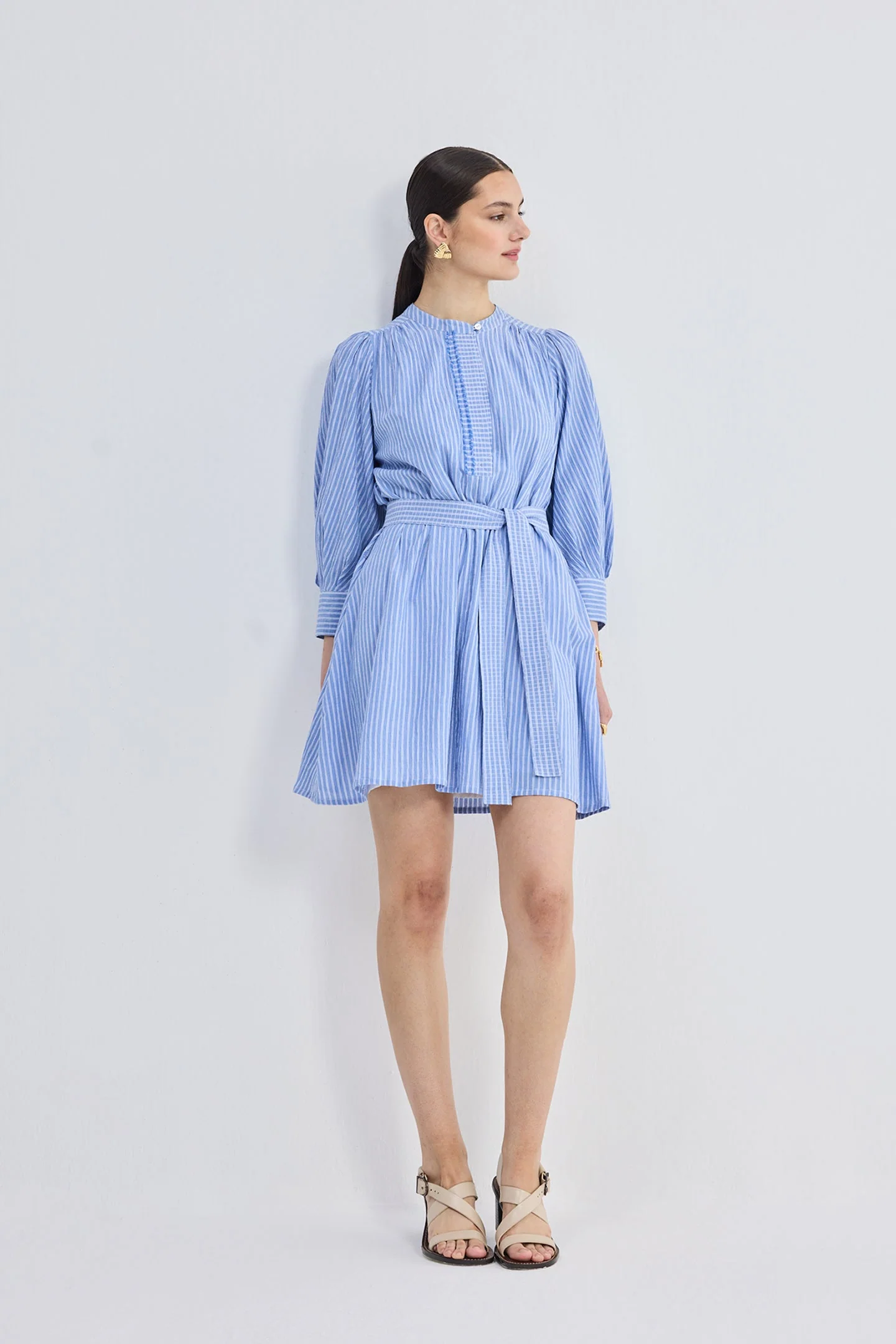 Oversized Tunic Dress with Optional Belt - Image 9