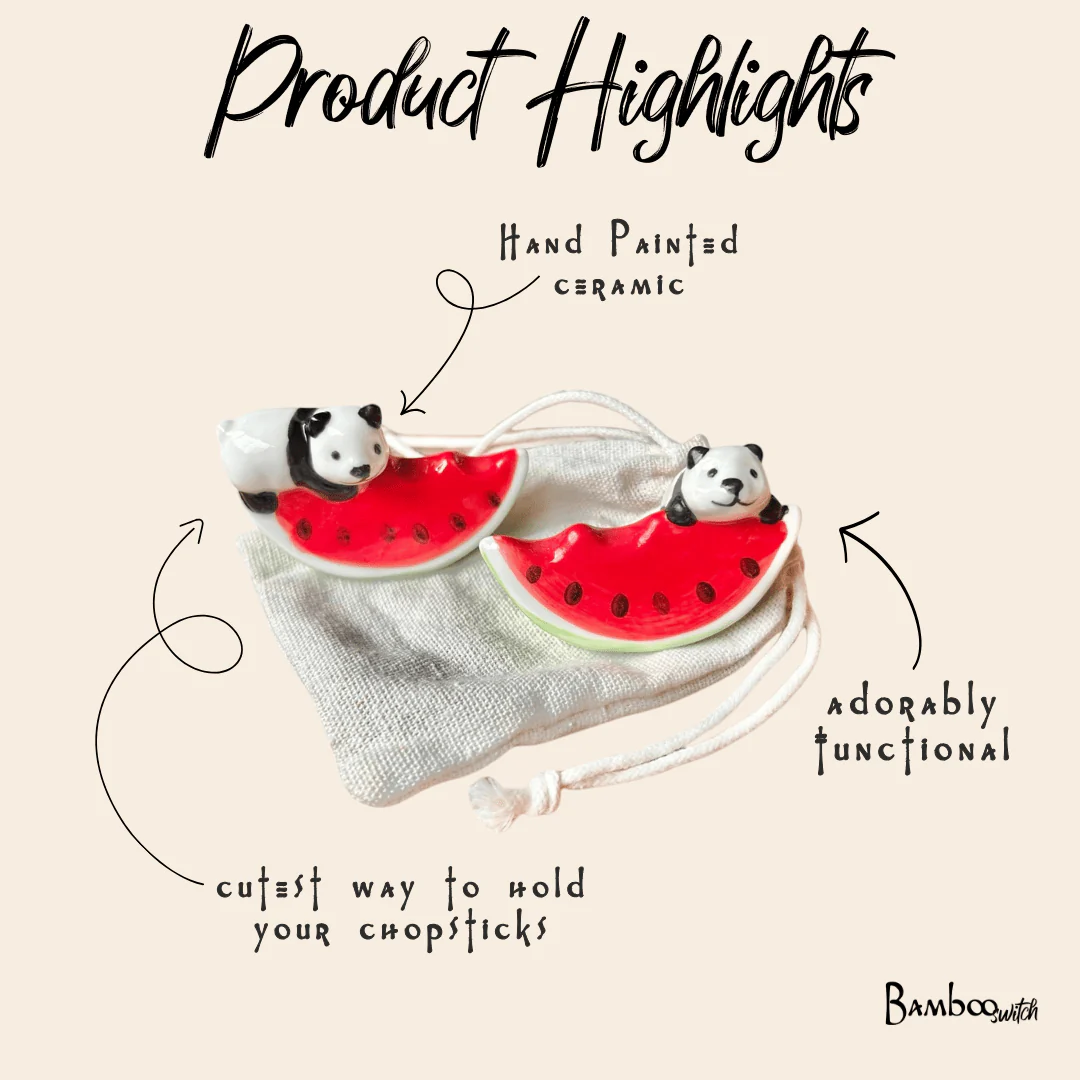 Panda & Watermelon Chopstick Rests - Image 4