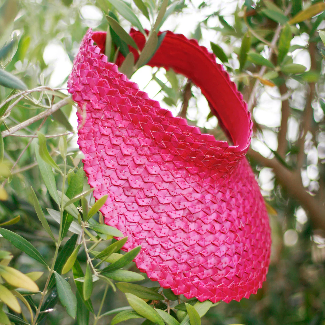Pandan Visor Hat - Pink - Image 2