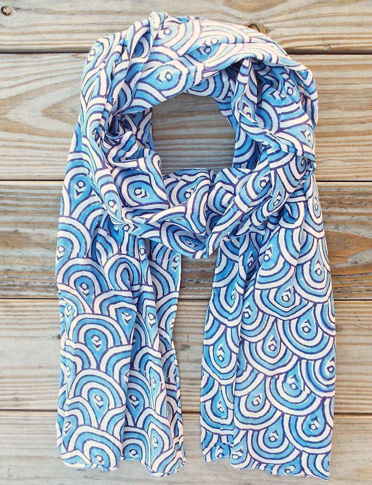 Peacock Blue Scarf - Image 2