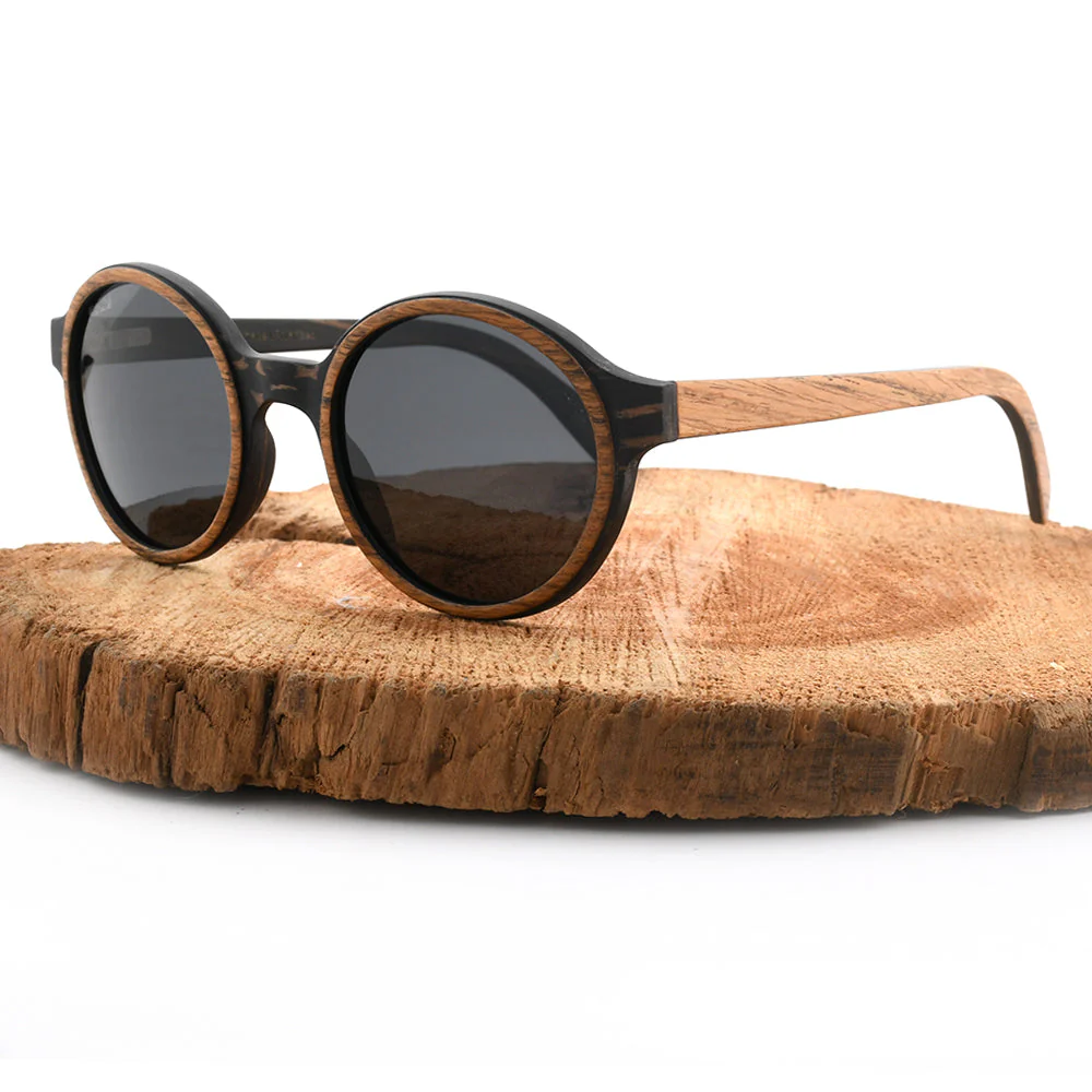 Pepe – Iconic Round Wood Sunglasses - Image 5